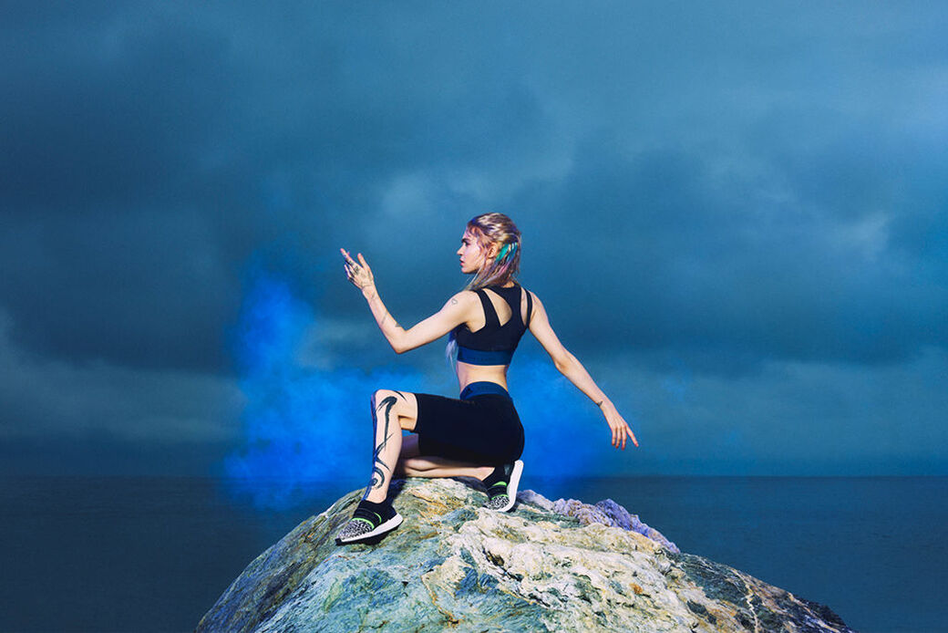 Grimes fronts the new adidas by Stella McCartney campaign