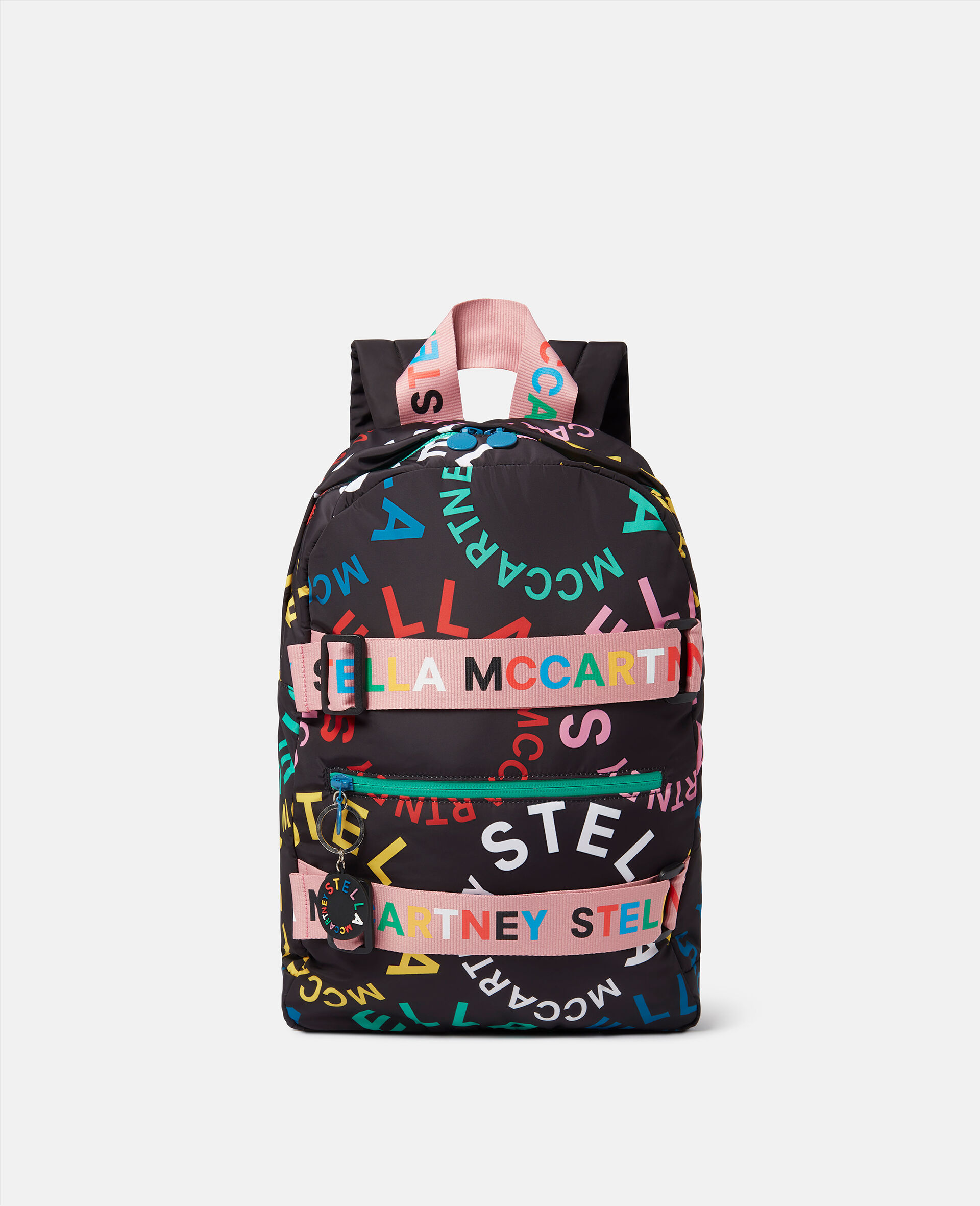 Logo Tape Patchwork Backpack-Black-large image number 0