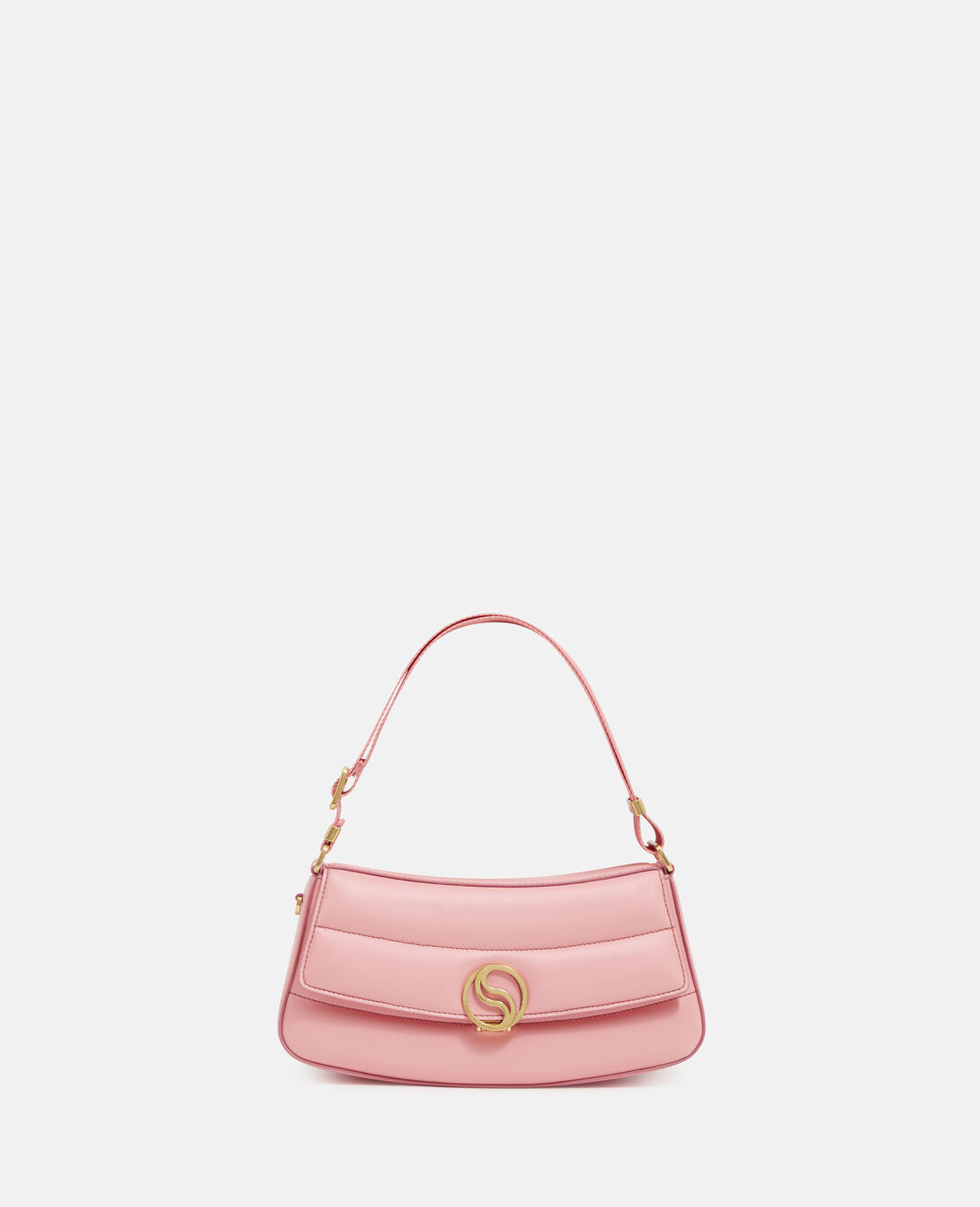 Stella McCartney Leather S-Wave Crossbody Bag - Pink Crossbody