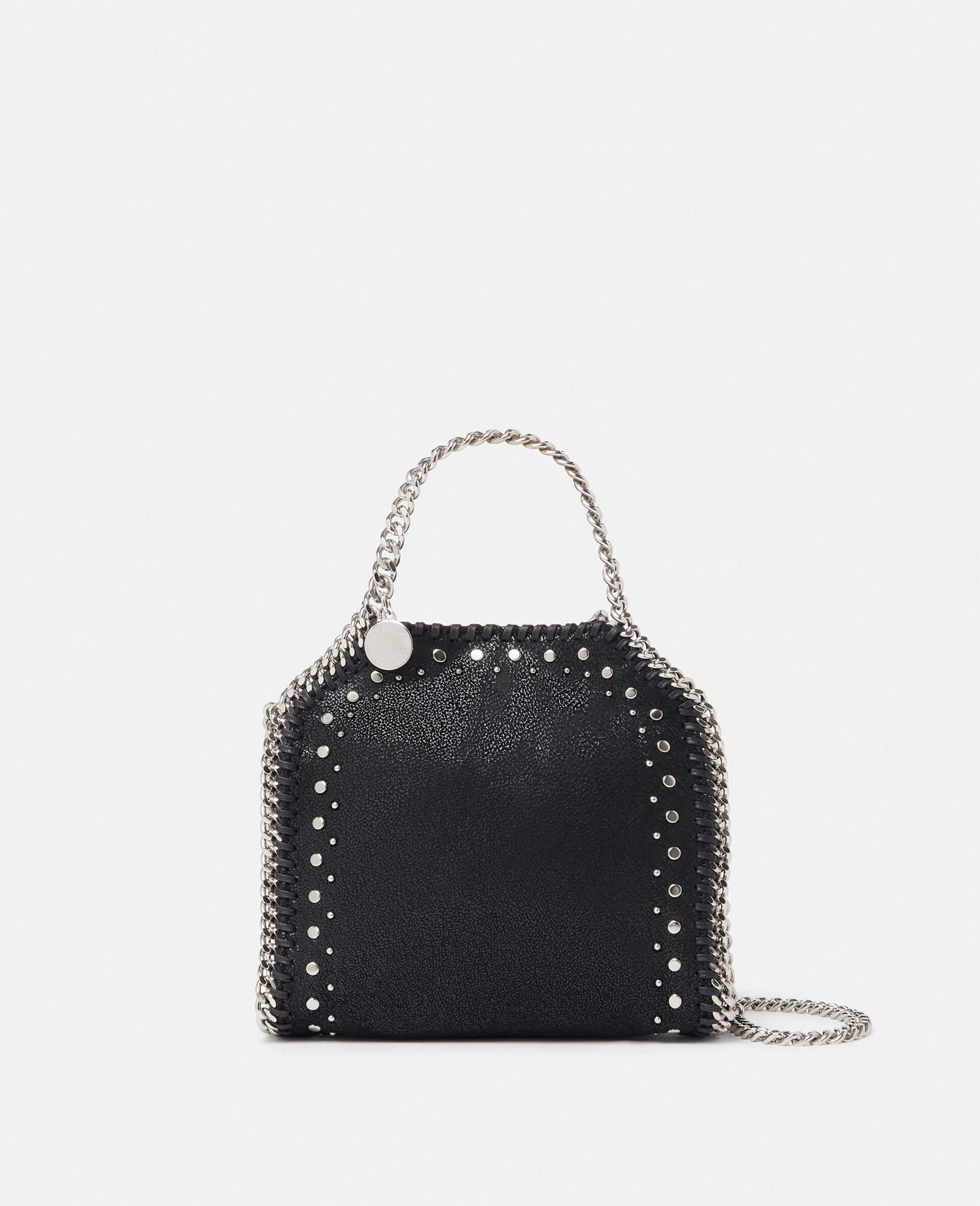 Falabella Studded Tiny Tote Bag-Black-model