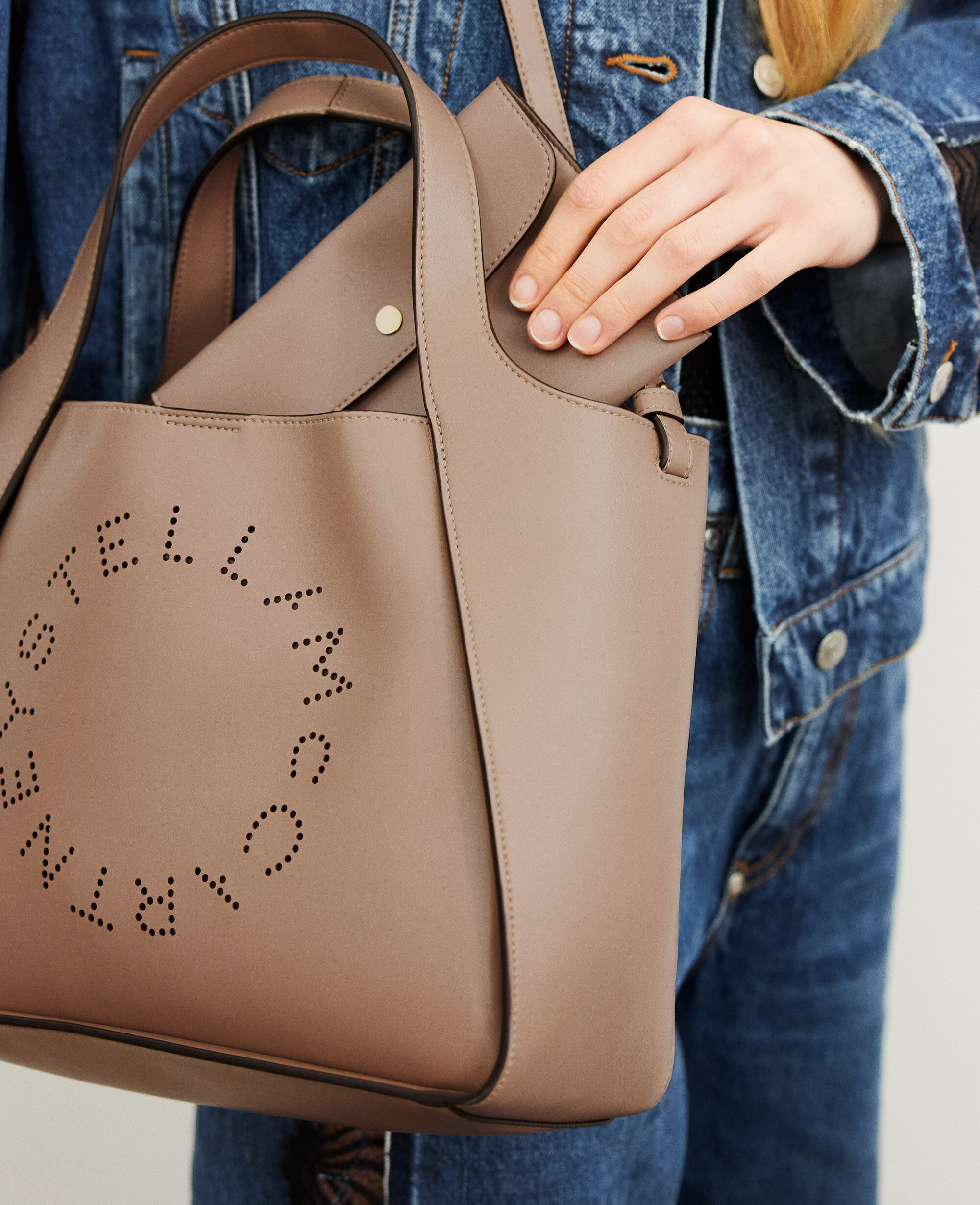 Stella mccartney stella logo tote hot sale