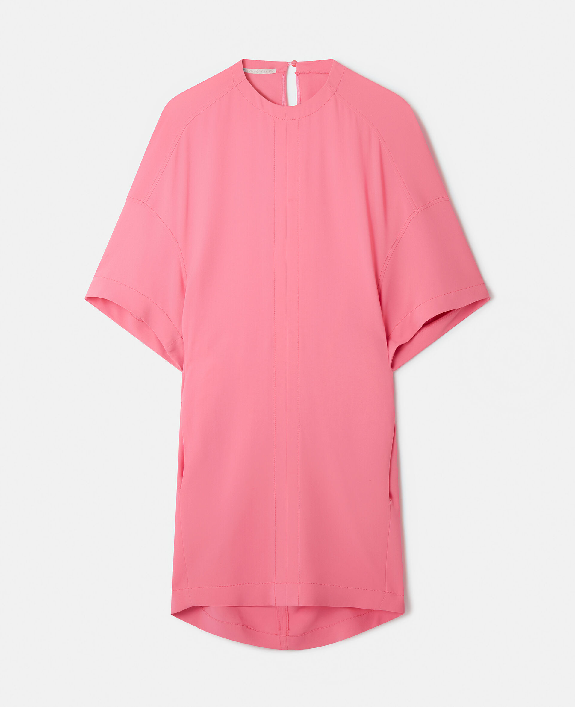 オーバーサイズスリーブ Tシャツドレス-ピンク-large image number 0