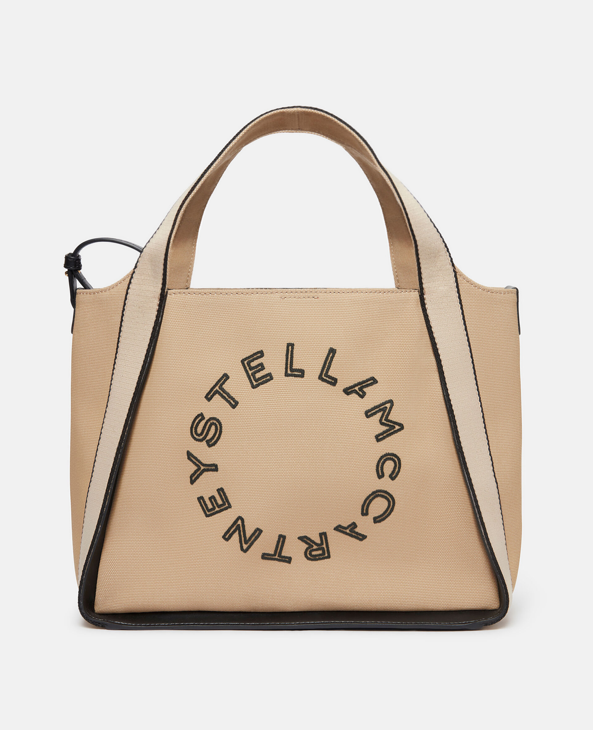 Borsa a tracolla in tela Bananatex® Logo-Beige-large image number 0