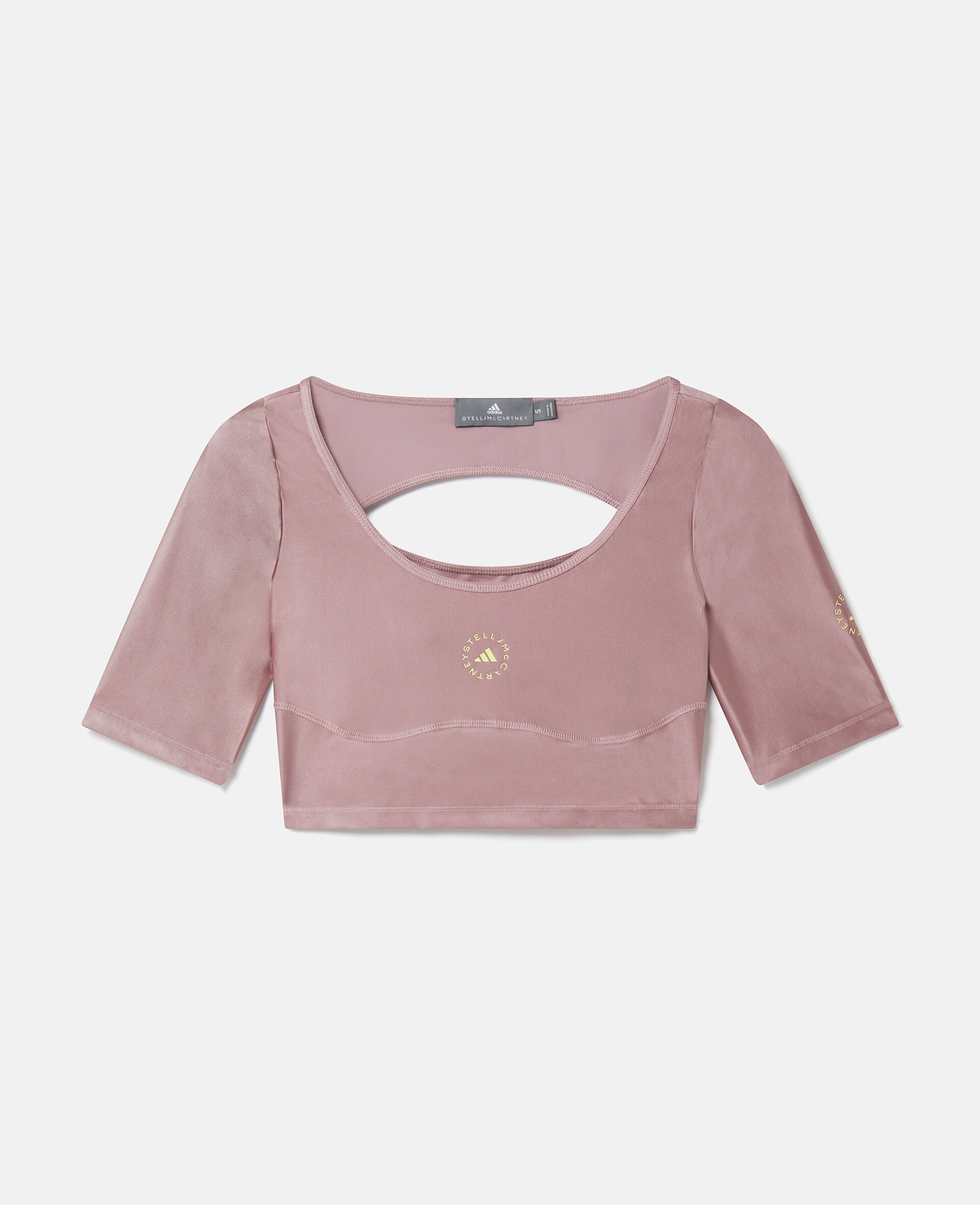 adidas By Stella Mccartney Truepurpose Printed Crop Top - Plus Size in Pink