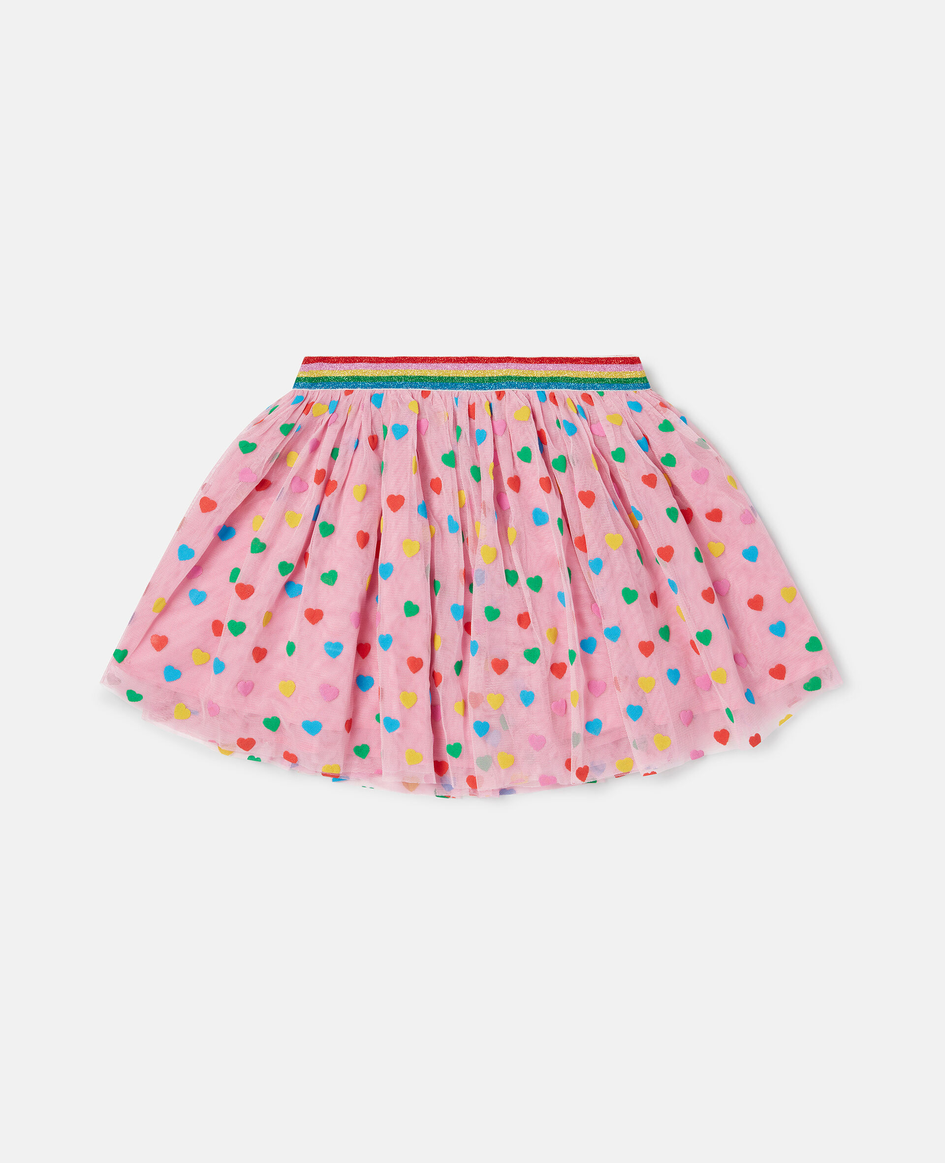 Heart Print Tutu Skirt-Pink-large image number 0