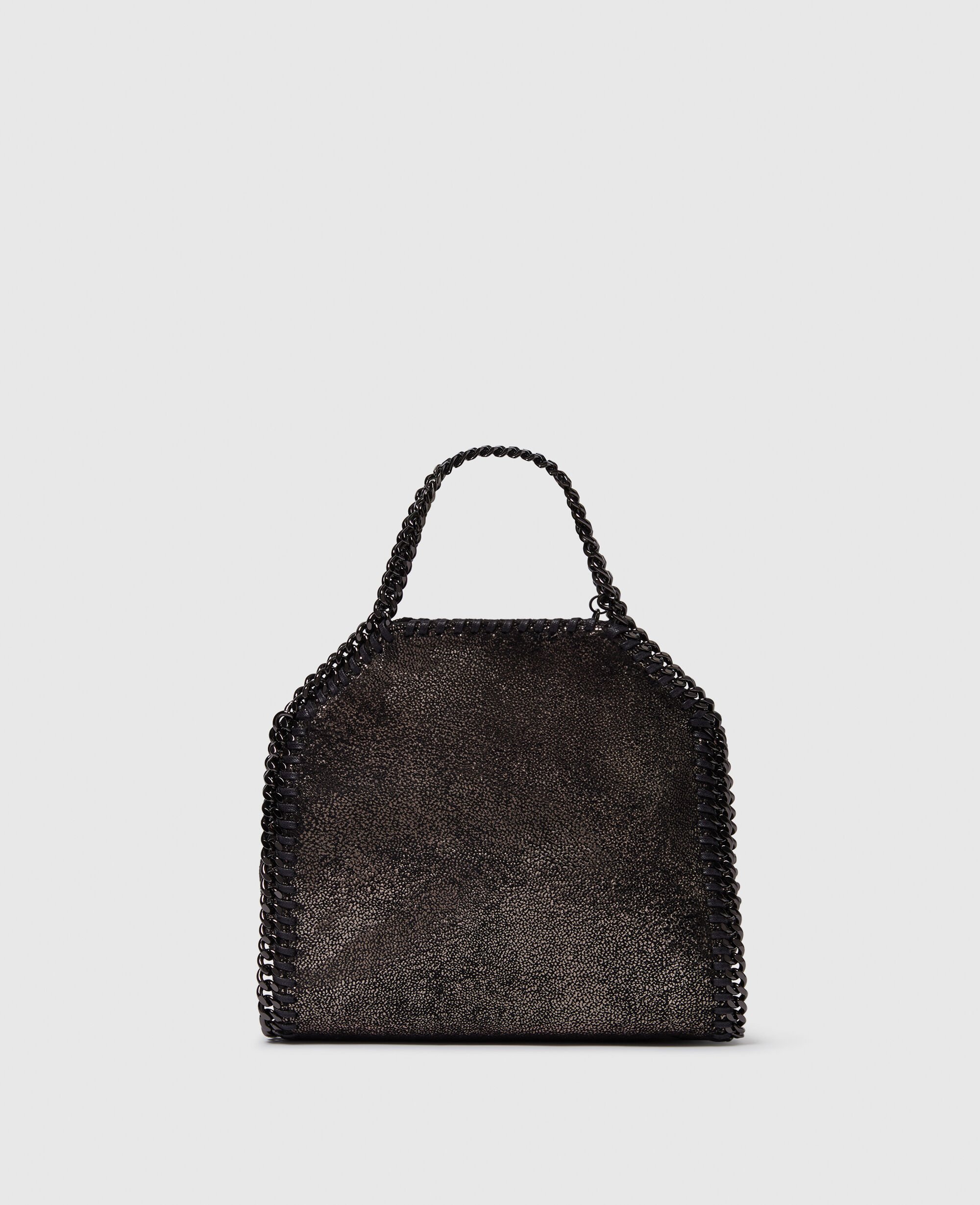 Women Dark gray metallic Falabella Tiny Tote Bag | Stella