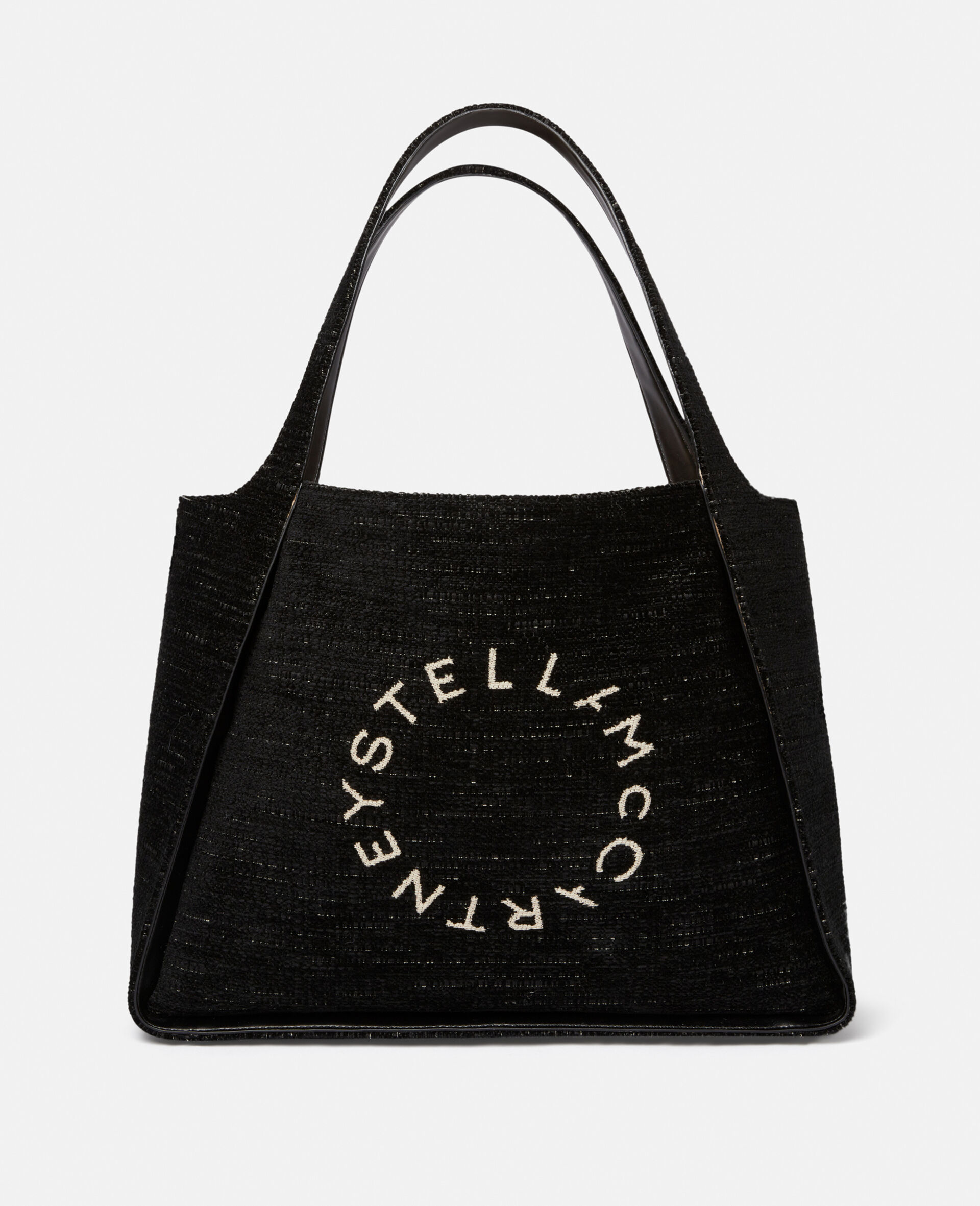 Women Black Stella Logo Chenille Jacquard Tote Bag | Stella McCartney TR
