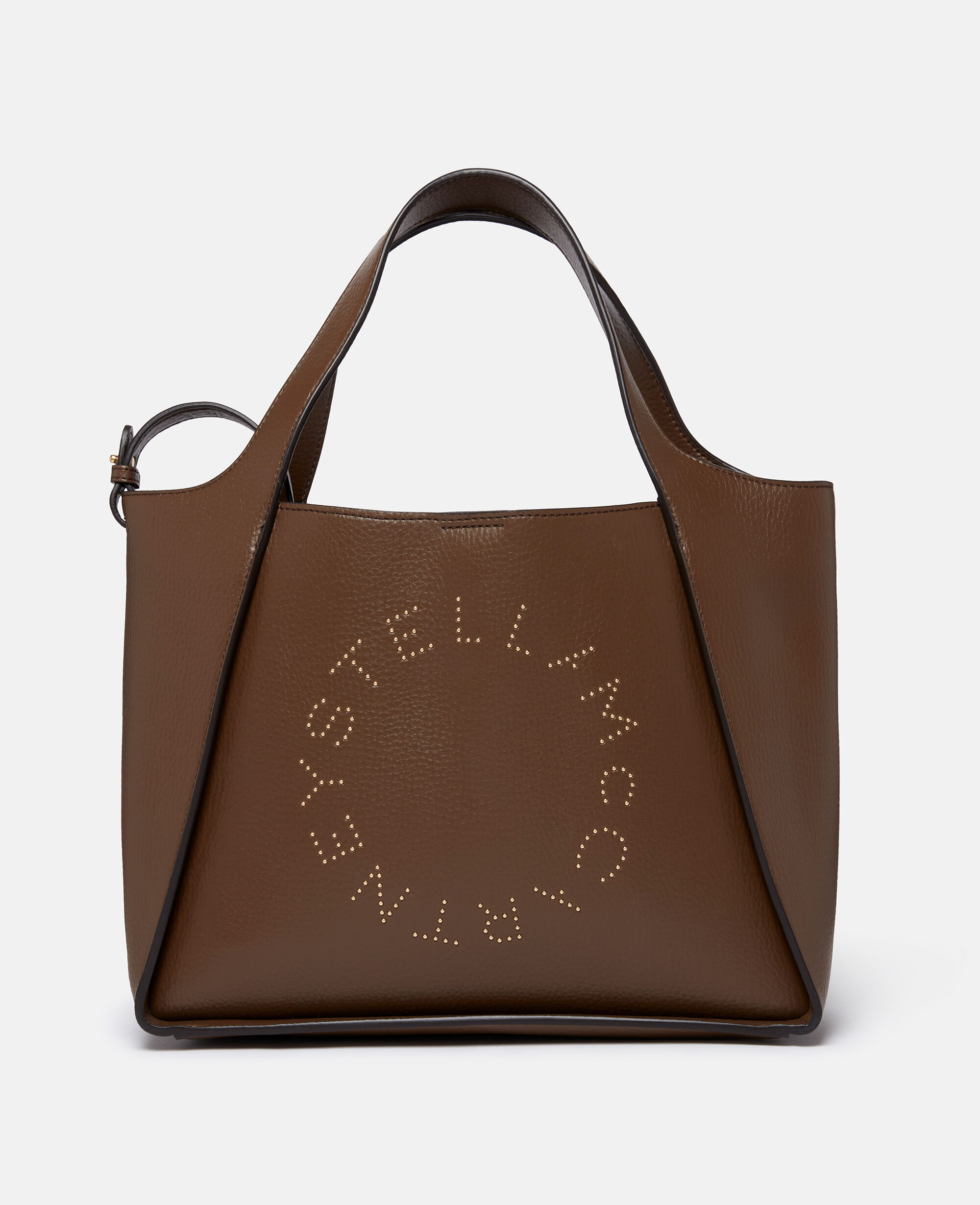 国産最新品Stella McCartney スタッズロゴキャンバスショルダーバッグ バッグ