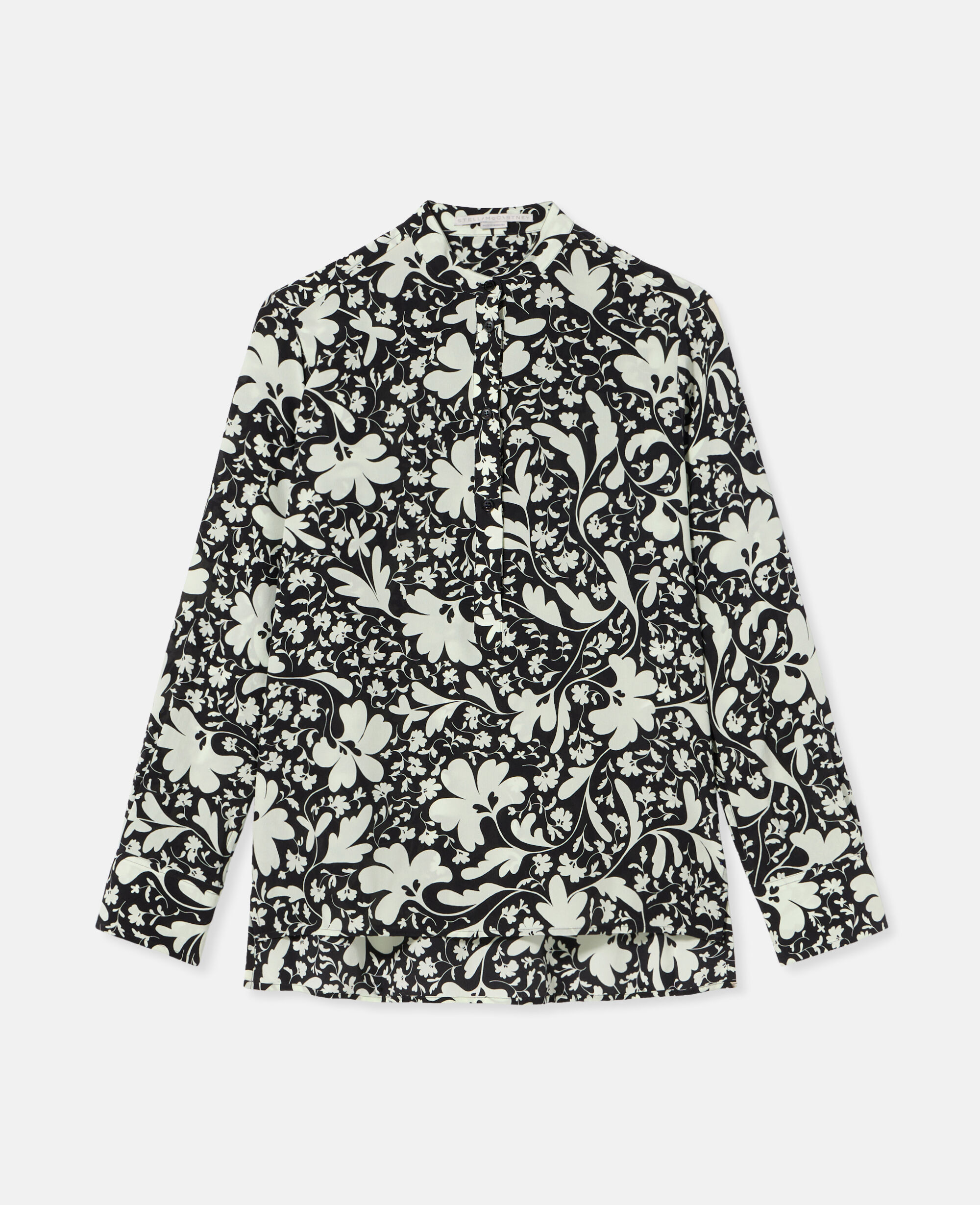 Stella McCartney floral-print silk shirt - Black