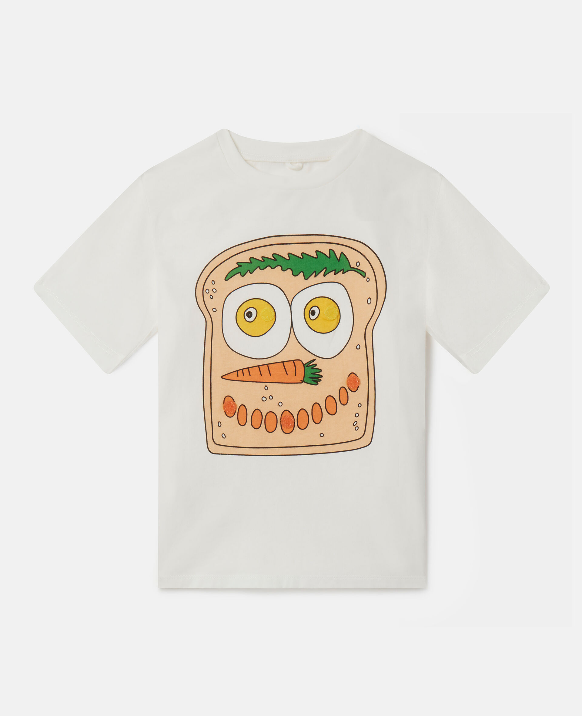 T-Shirt mit Silly Sandwich Motiv-Cream-model
