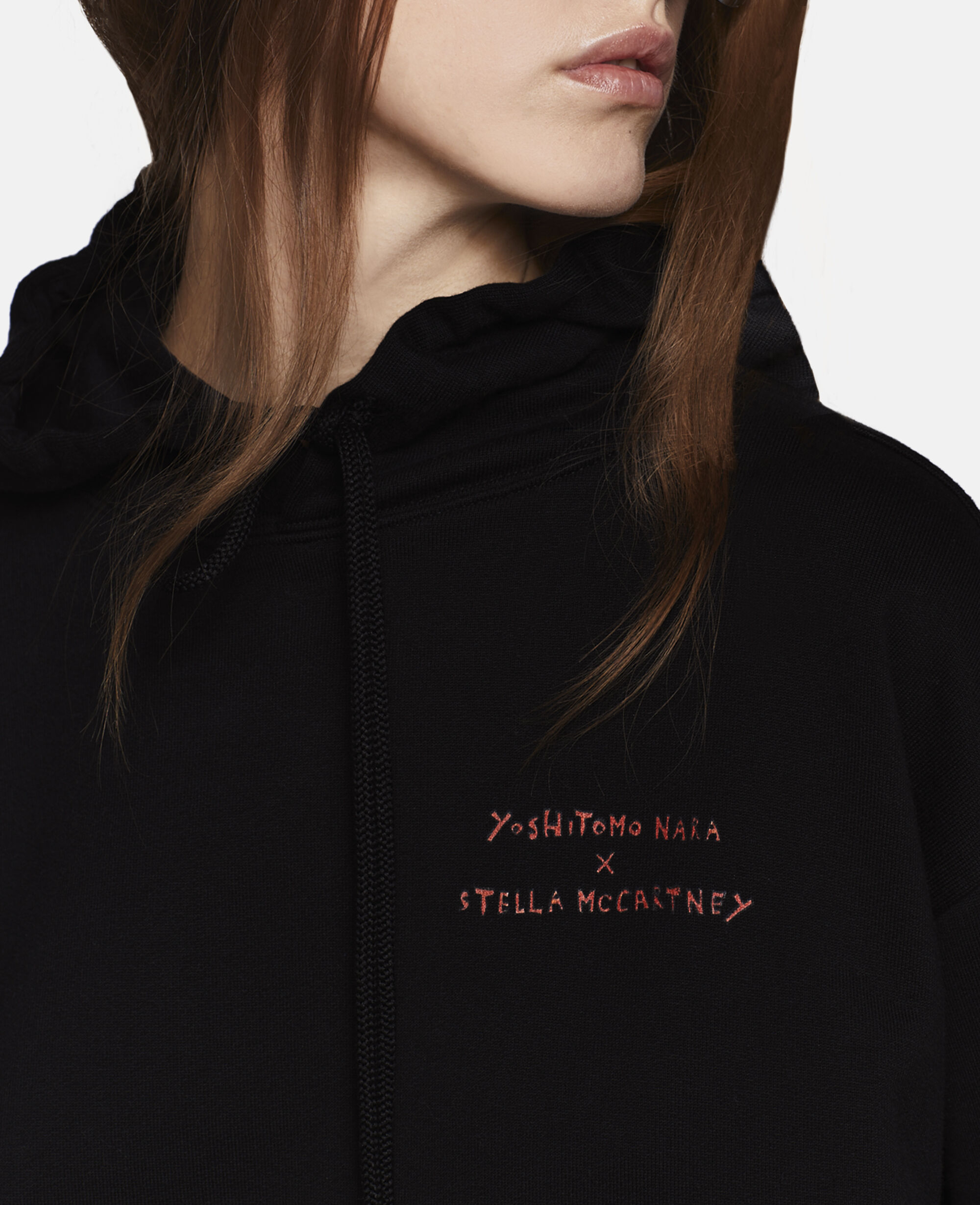 Stella McCartney Kids logo-print long-sleeve hoodie - Black