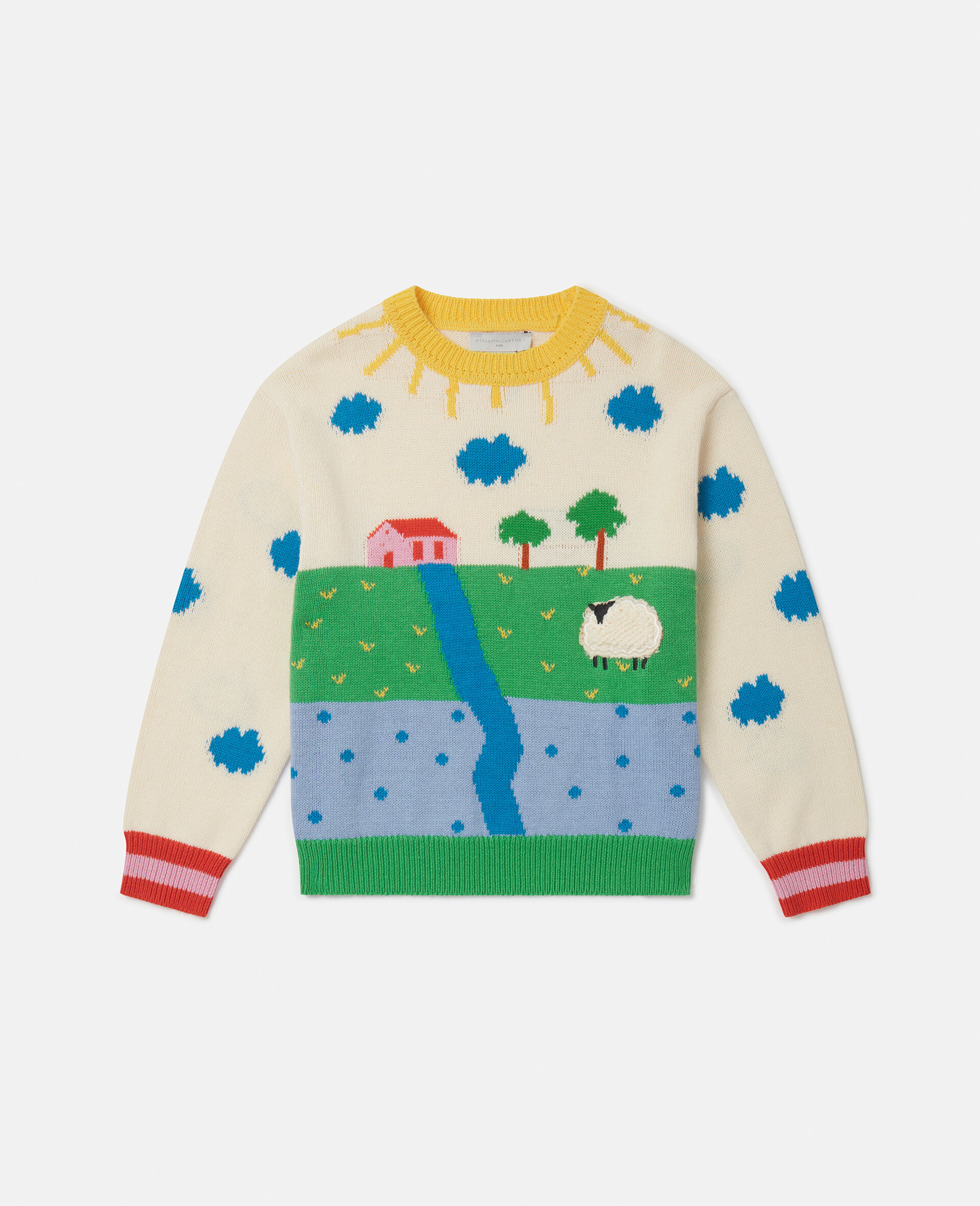 Farmyard Graphic Knitted Sweater-Multicoloured-large image number 0