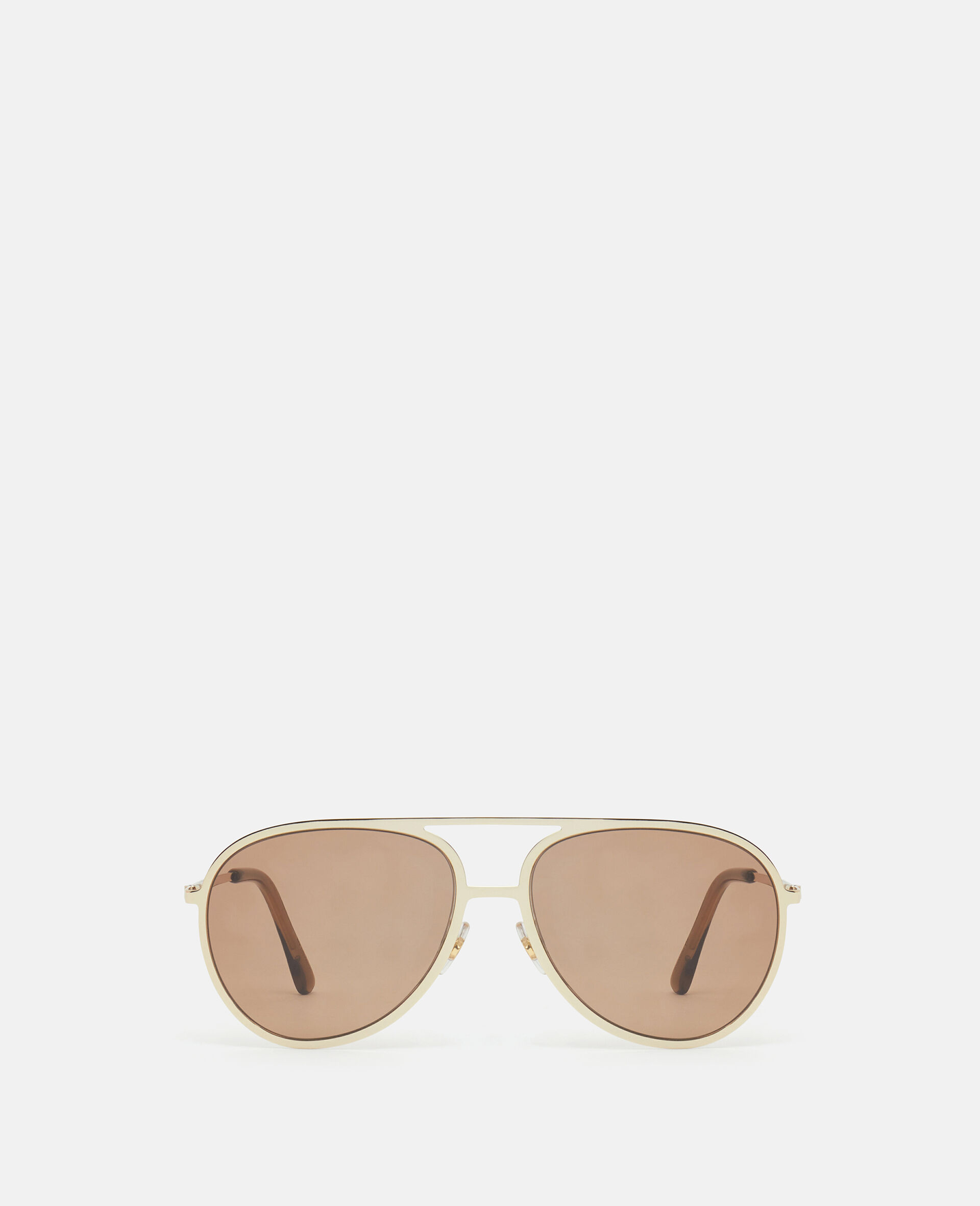 Metal Aviator Sunglasses-Gold-model