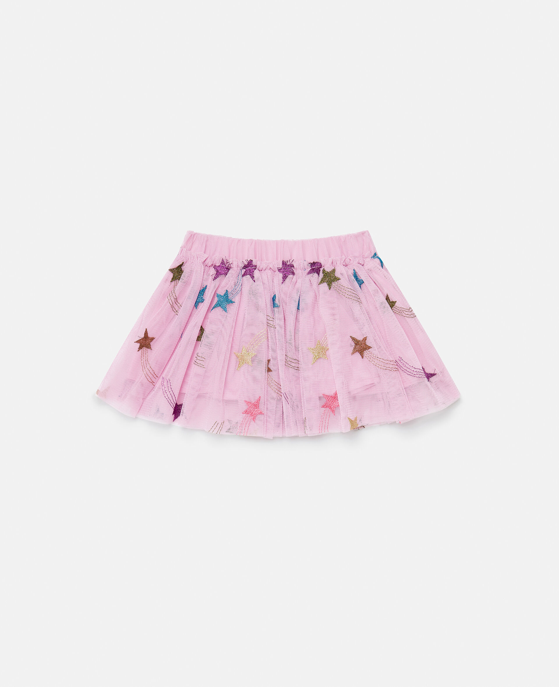 Shooting Stars Embroidered Skirt -Pink-model
