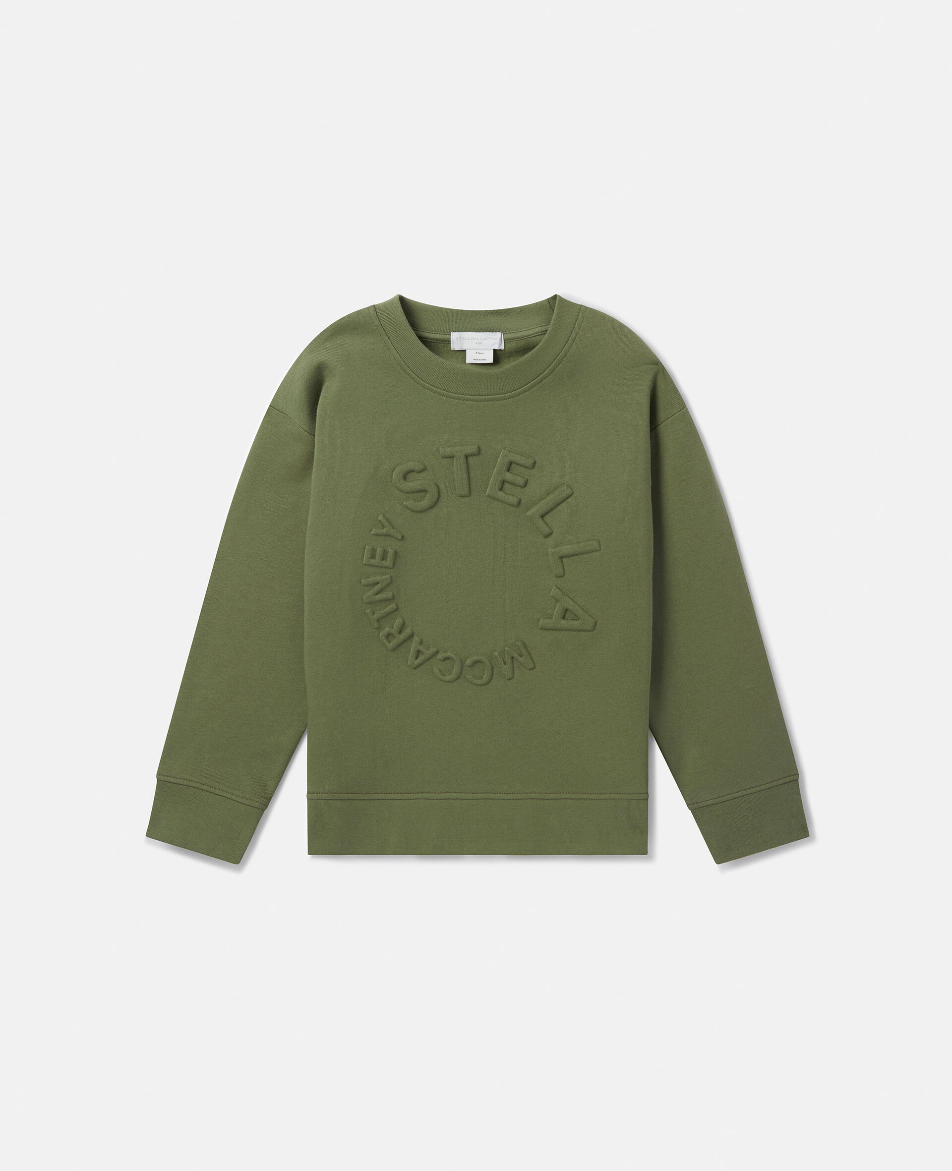 Circular Logo Embroidery Sweatshirt-Green-large image number 0