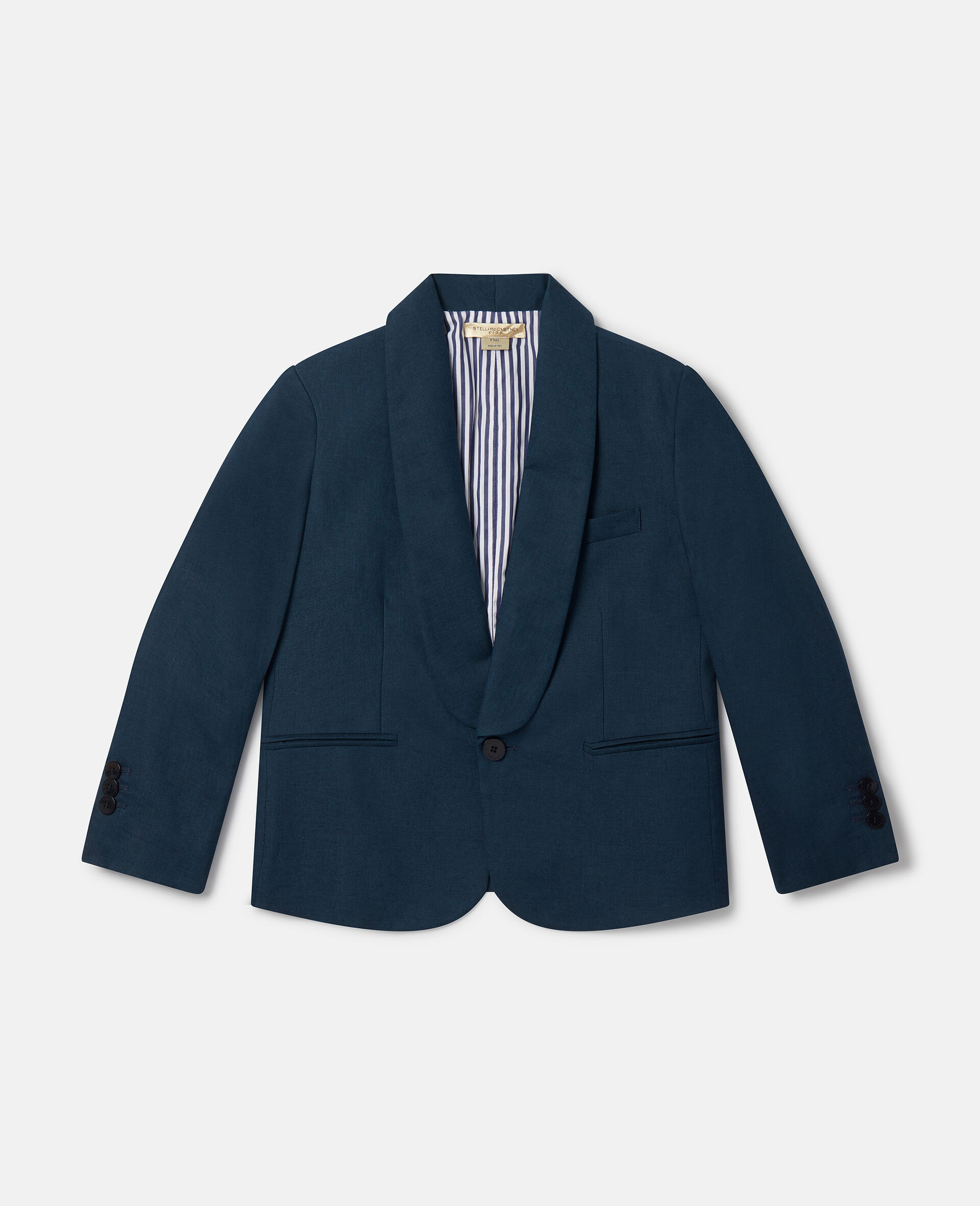 Blazer con revers a scialle-Blu-large image number 0