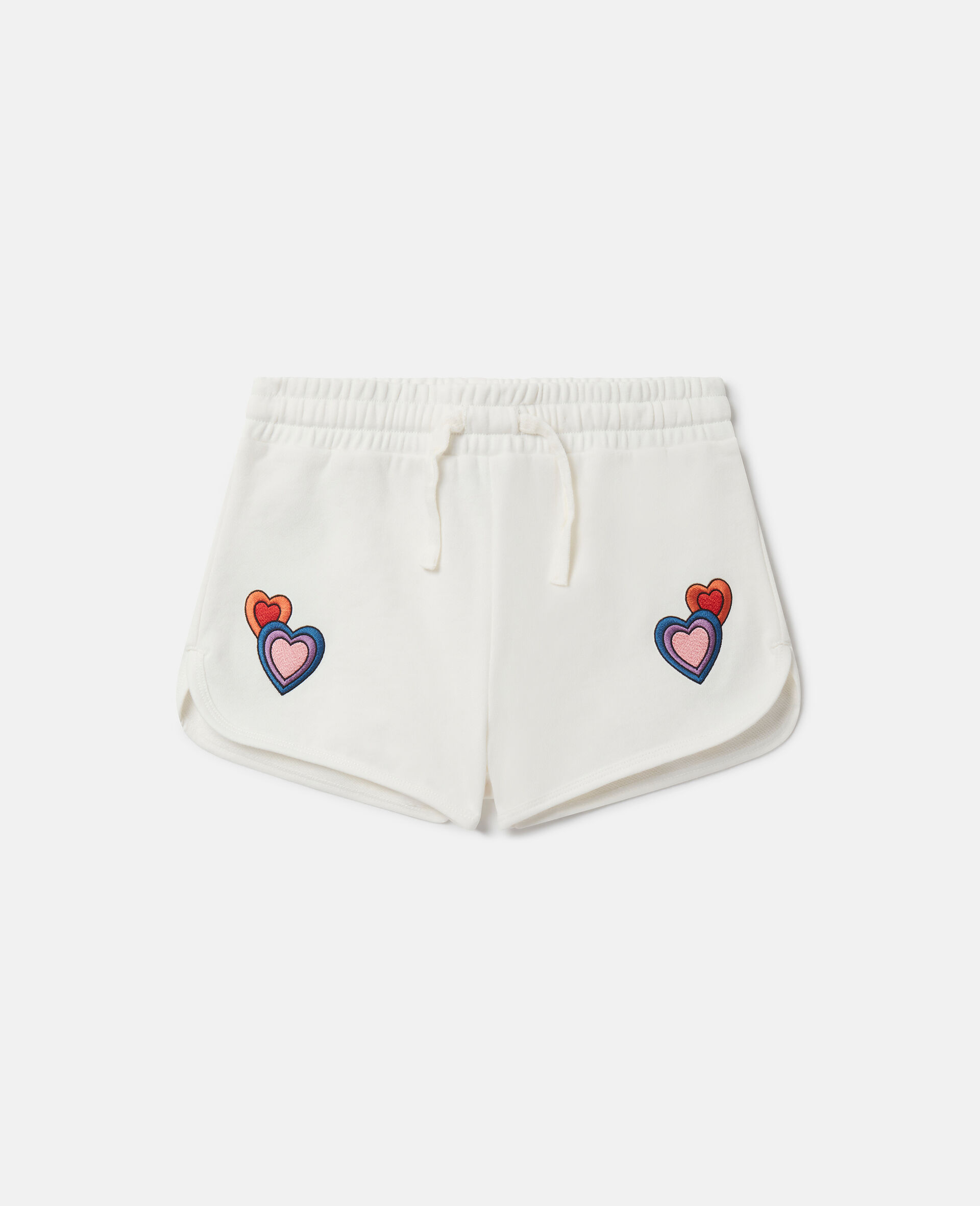 Shorts con scritta “I love you” ricamata-Fantasia-model