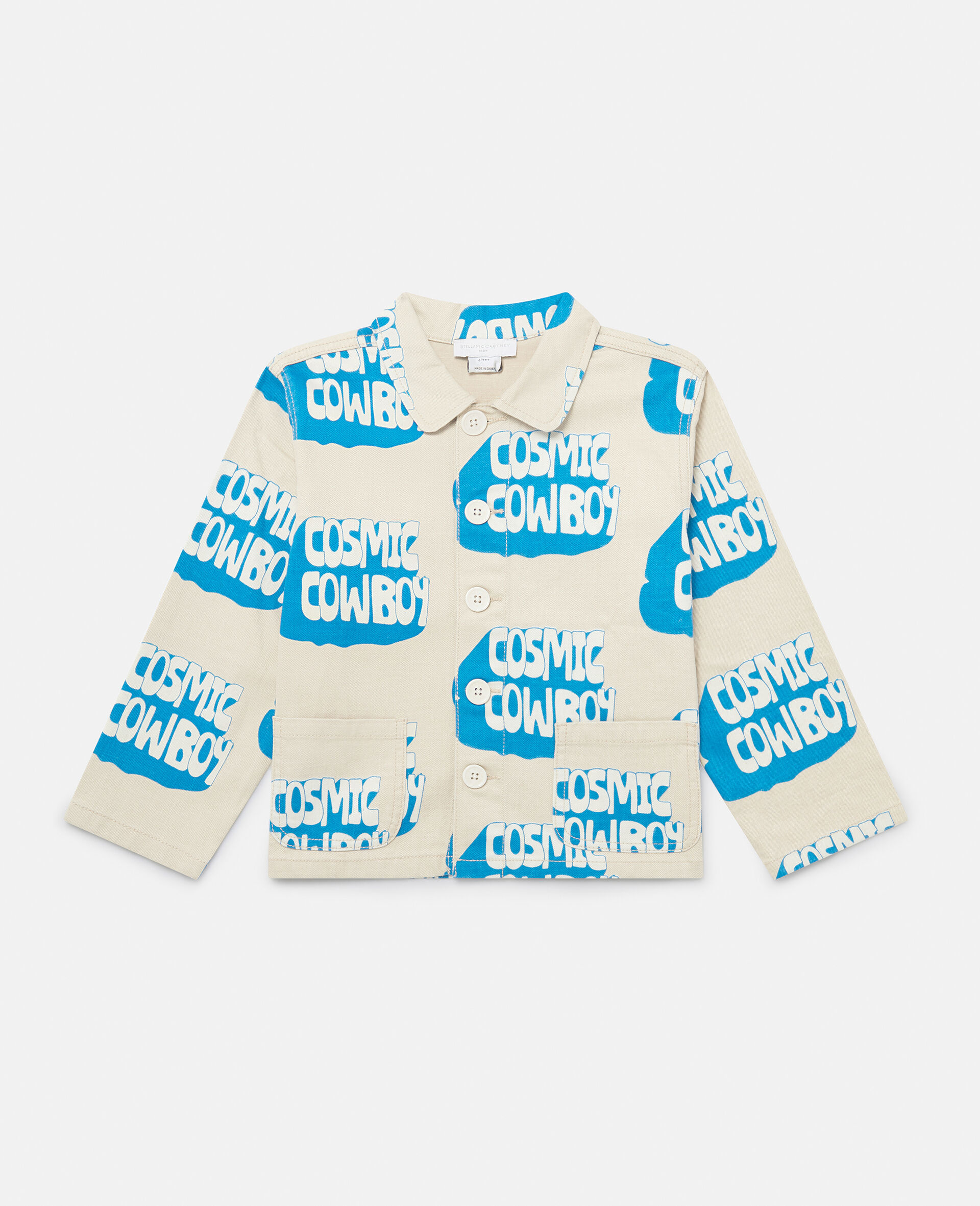 Cosmic Cowboy Print Shirt-Cream-large image number 0