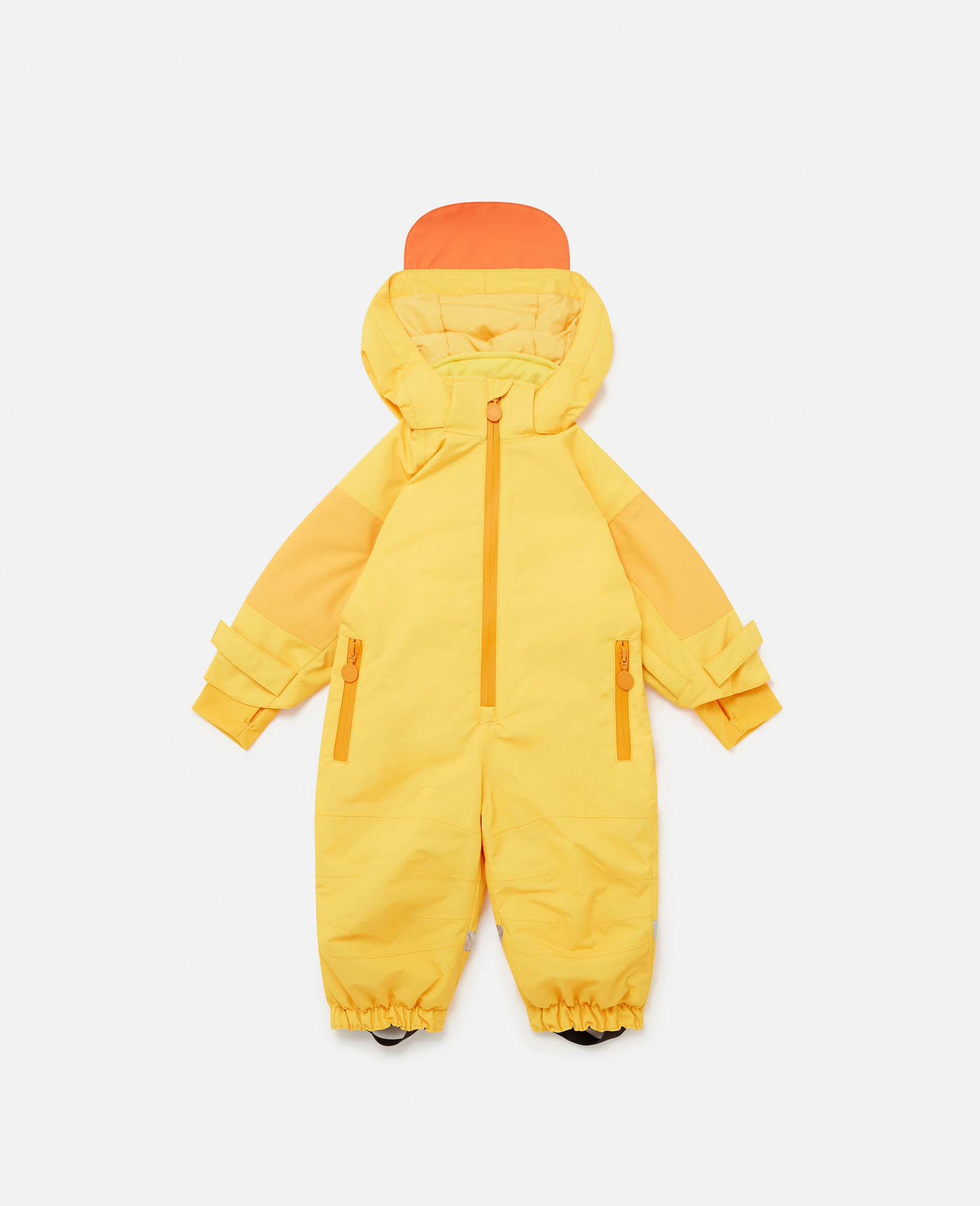 Duckling Hooded Zippered Jumpsuit-Yellow-large image number 0