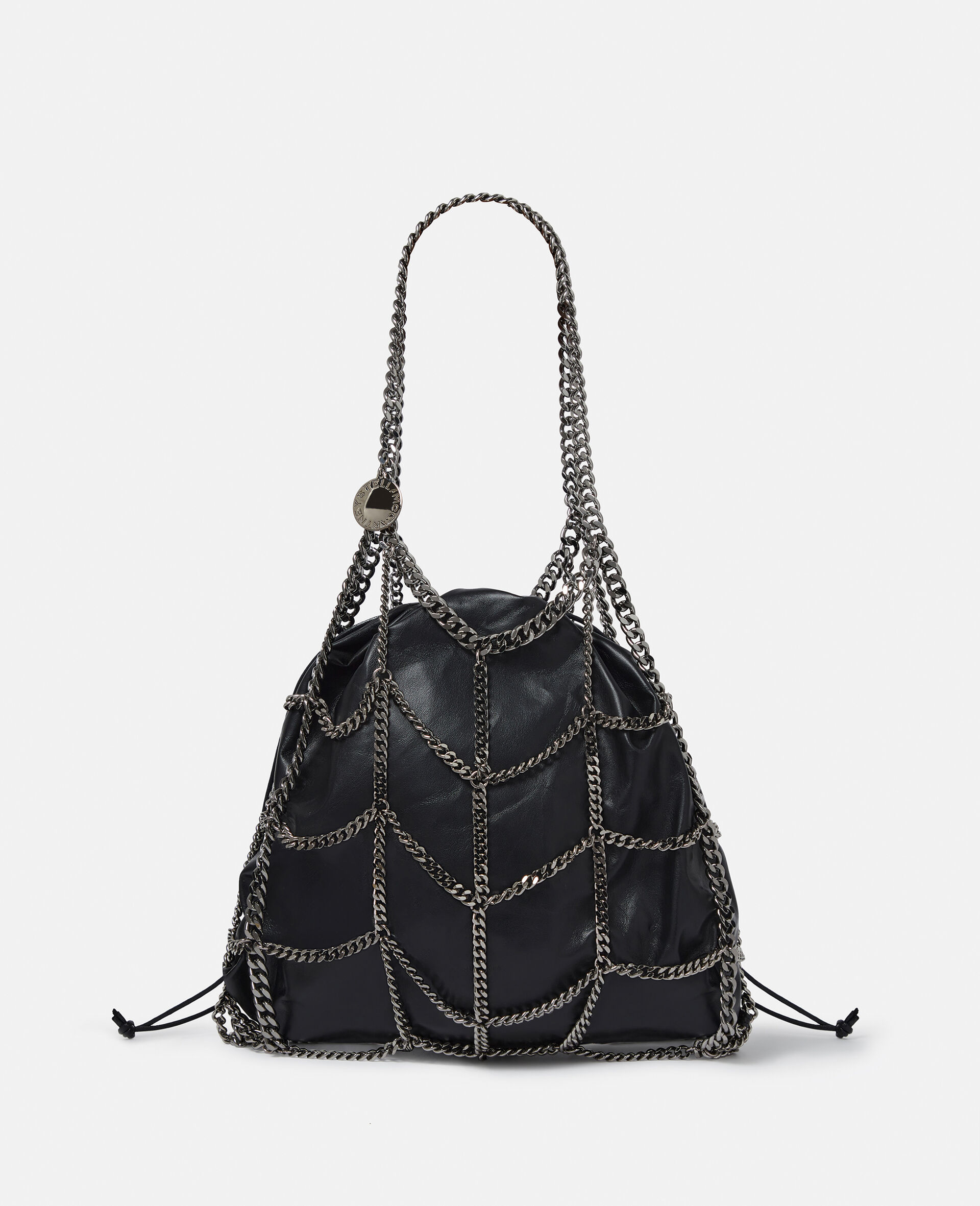 Sac cabas cage en chaines Falabella-Noir-large image number 0