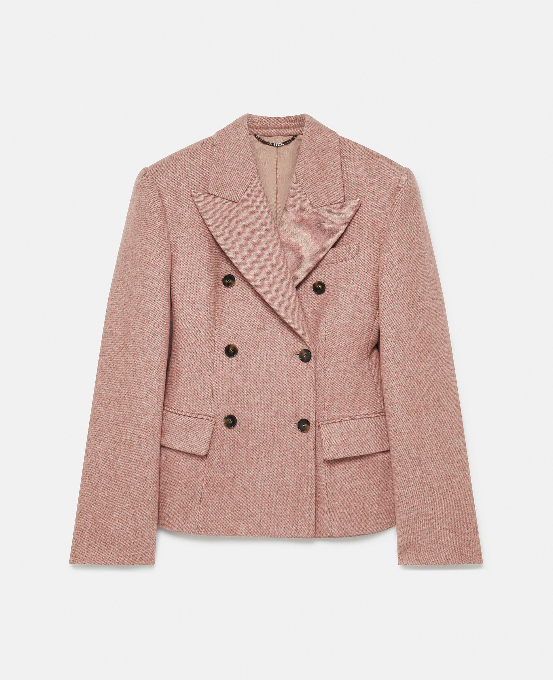 Double-Breasted Molded Blazer-Pink-large image number 0