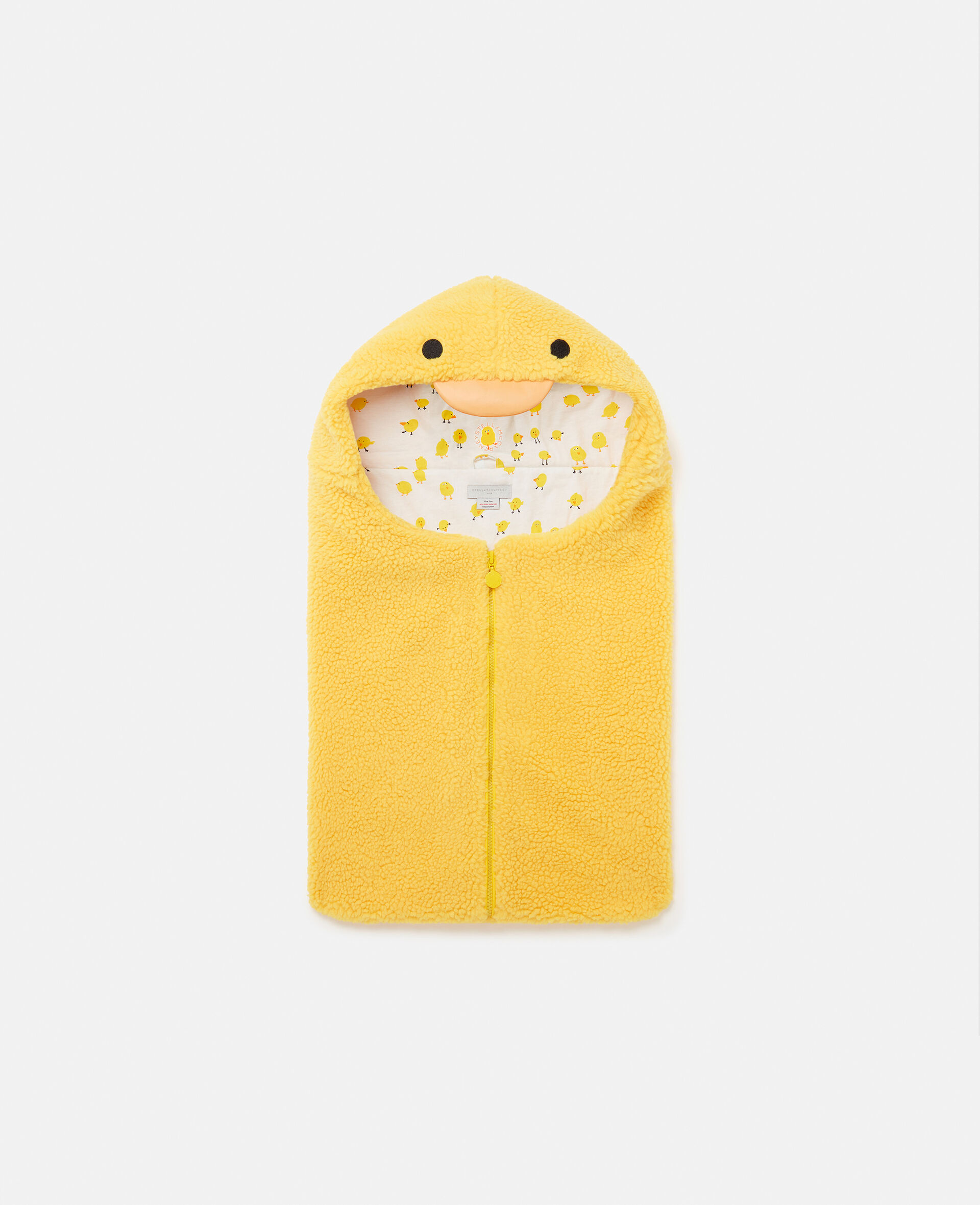 Duckling Hooded Zippered Blanket-Yellow-large image number 0