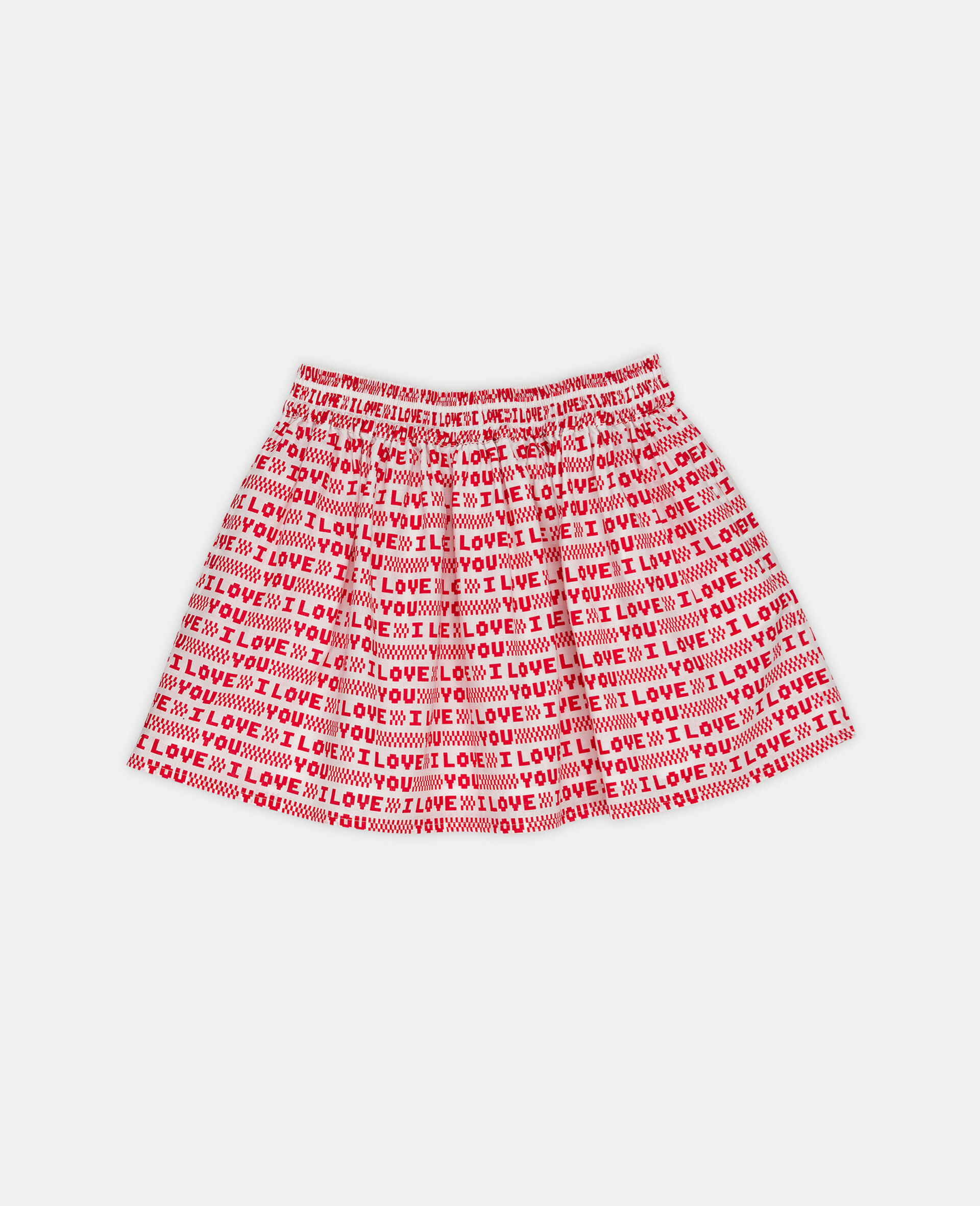 'I Love You' Heart Print Shorts-Red-large image number 0