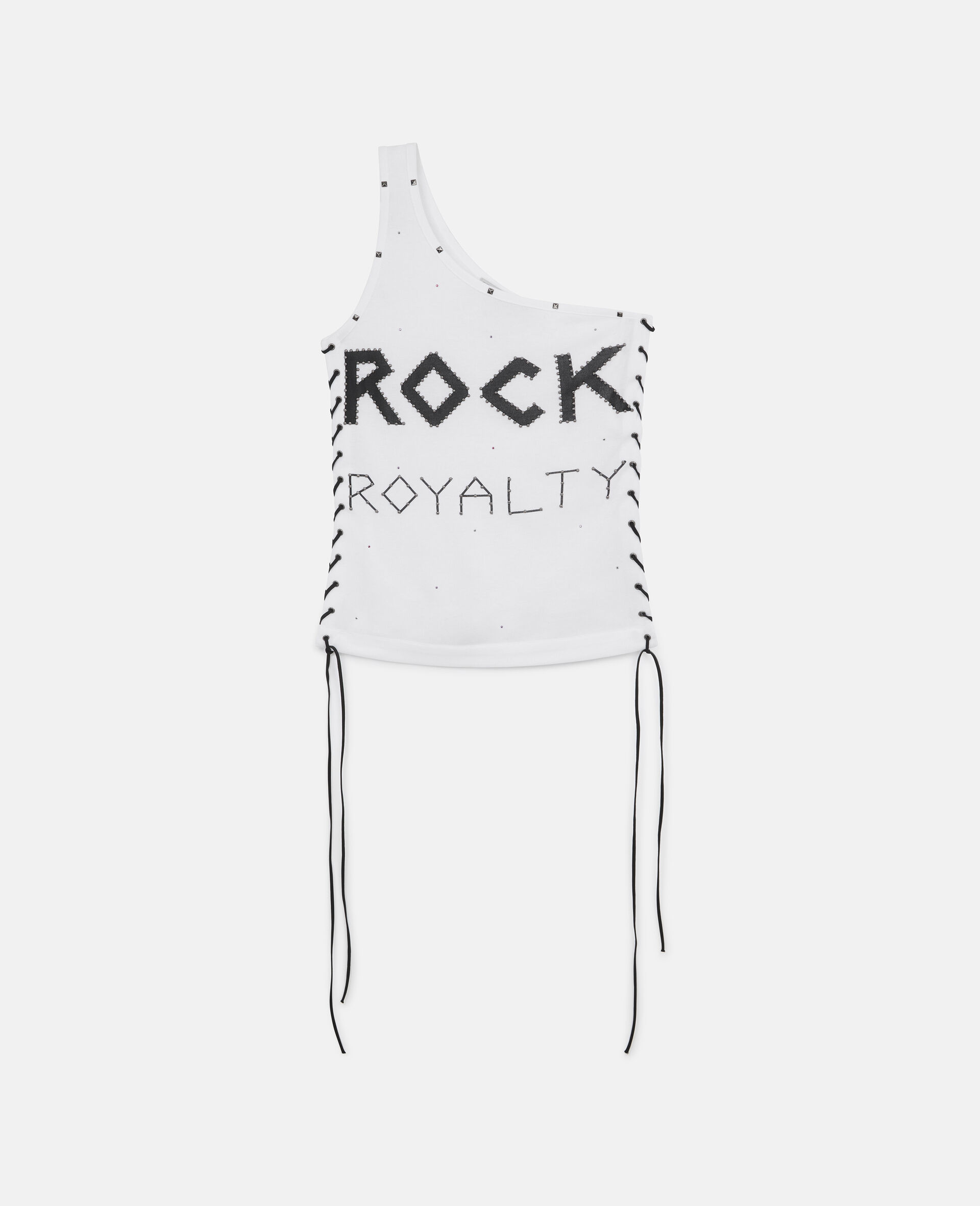 Rock Royalty 원 숄더 티셔츠-화이트-large image number 0