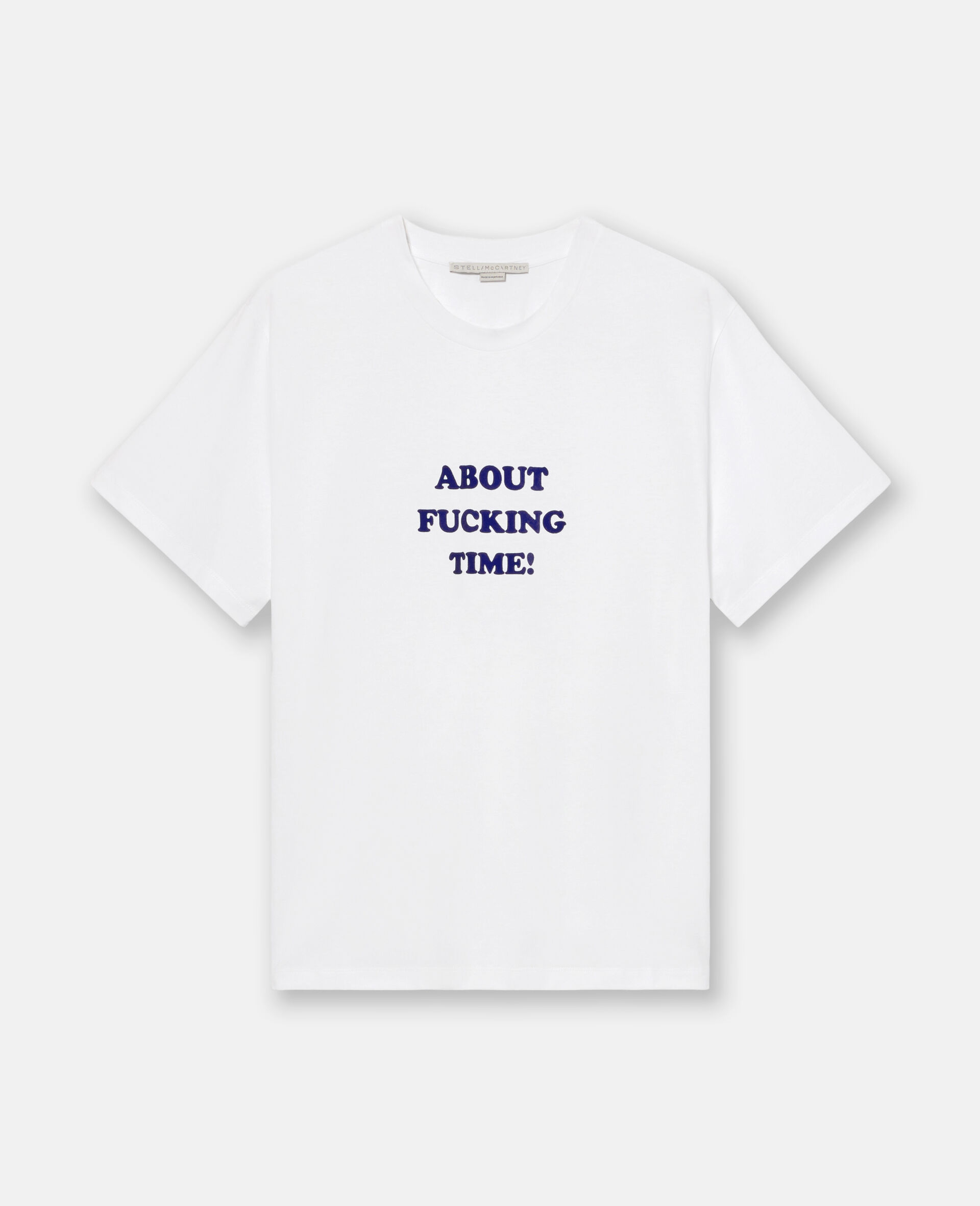 T shirt carre About Fucking Time!-Blanc-large image number 0