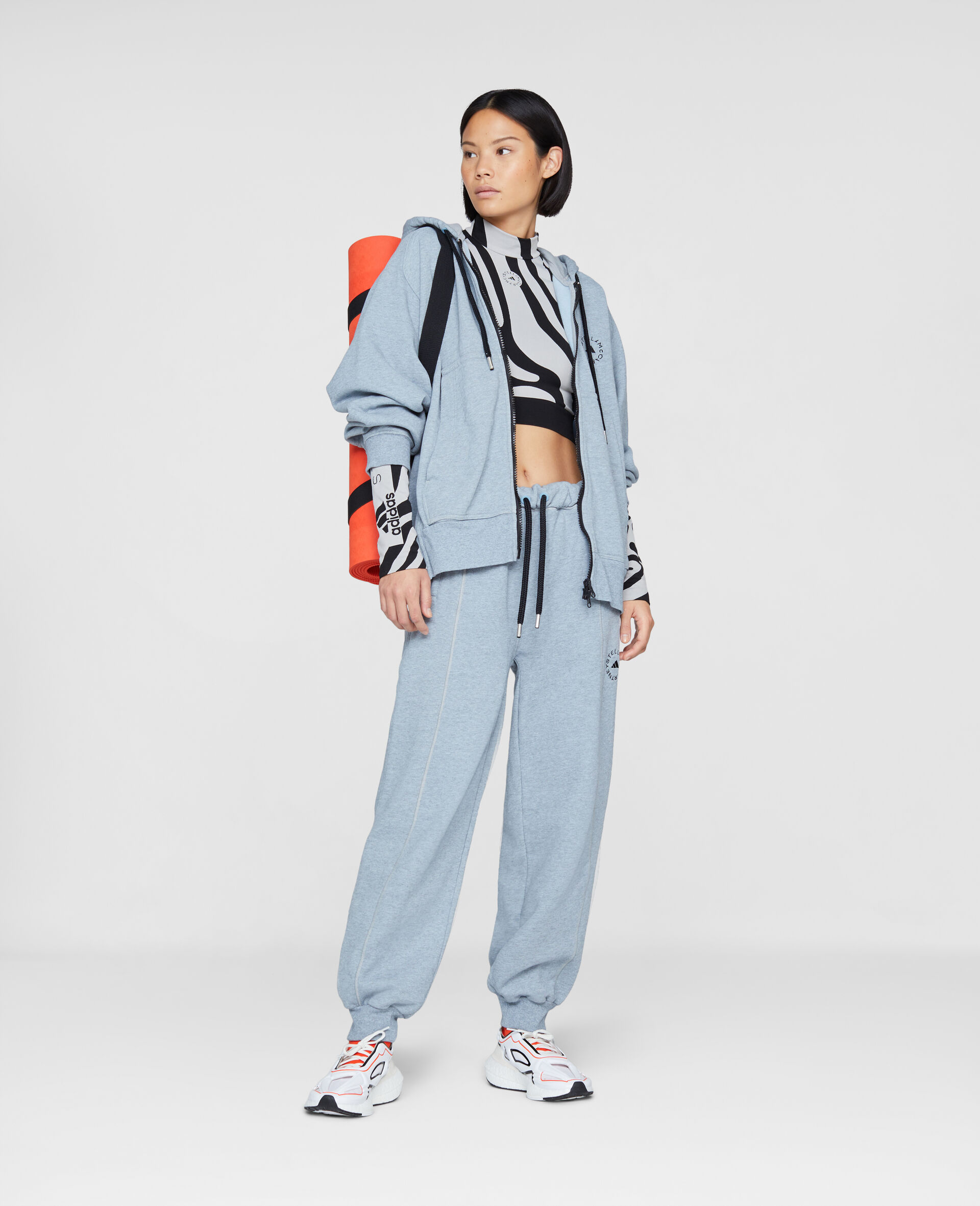 Women Arctic Blue Sportswear Full Zip Hoodie | Stella McCartney US