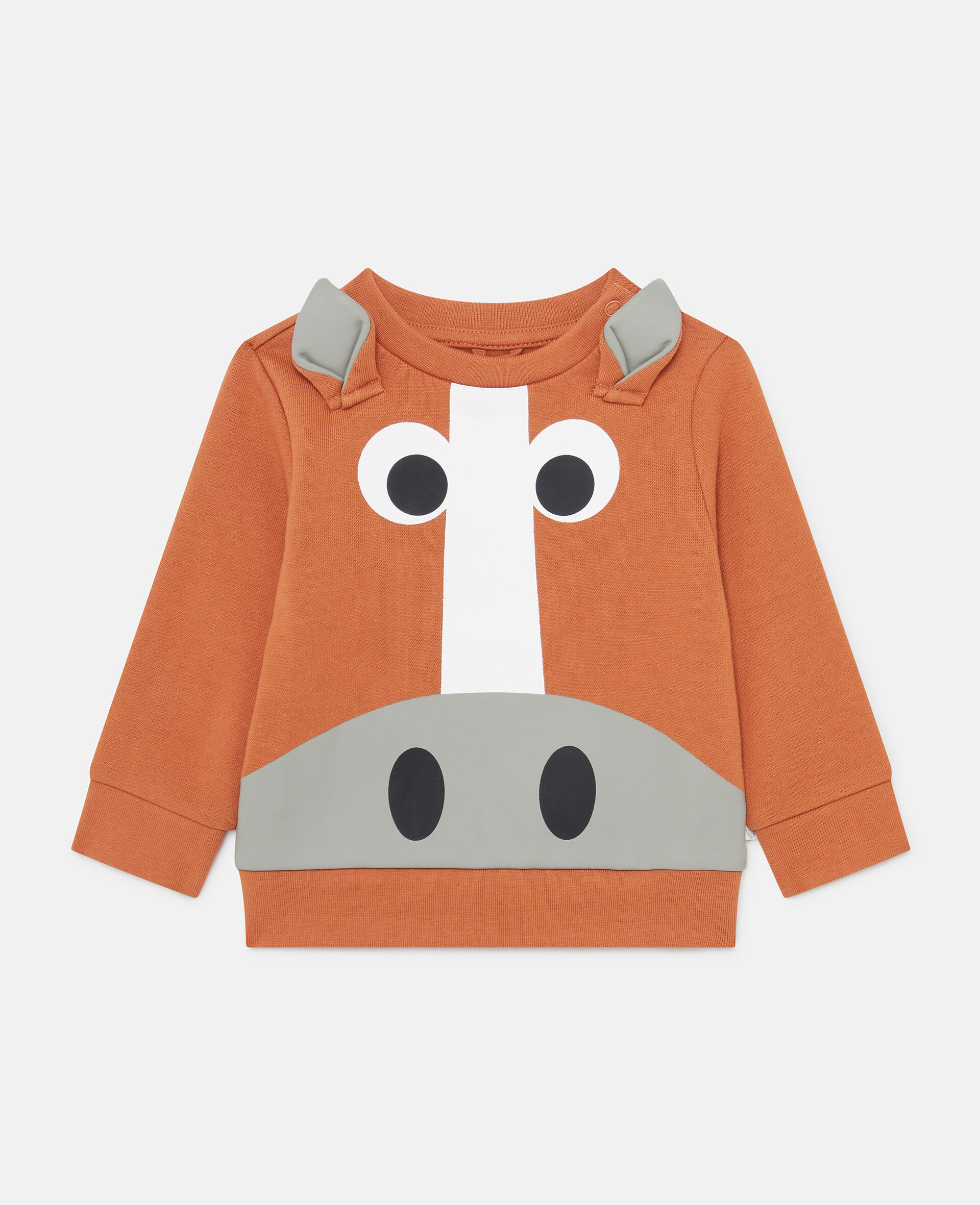 Horse Graphic Sweatshirt-Brown-large image number 0