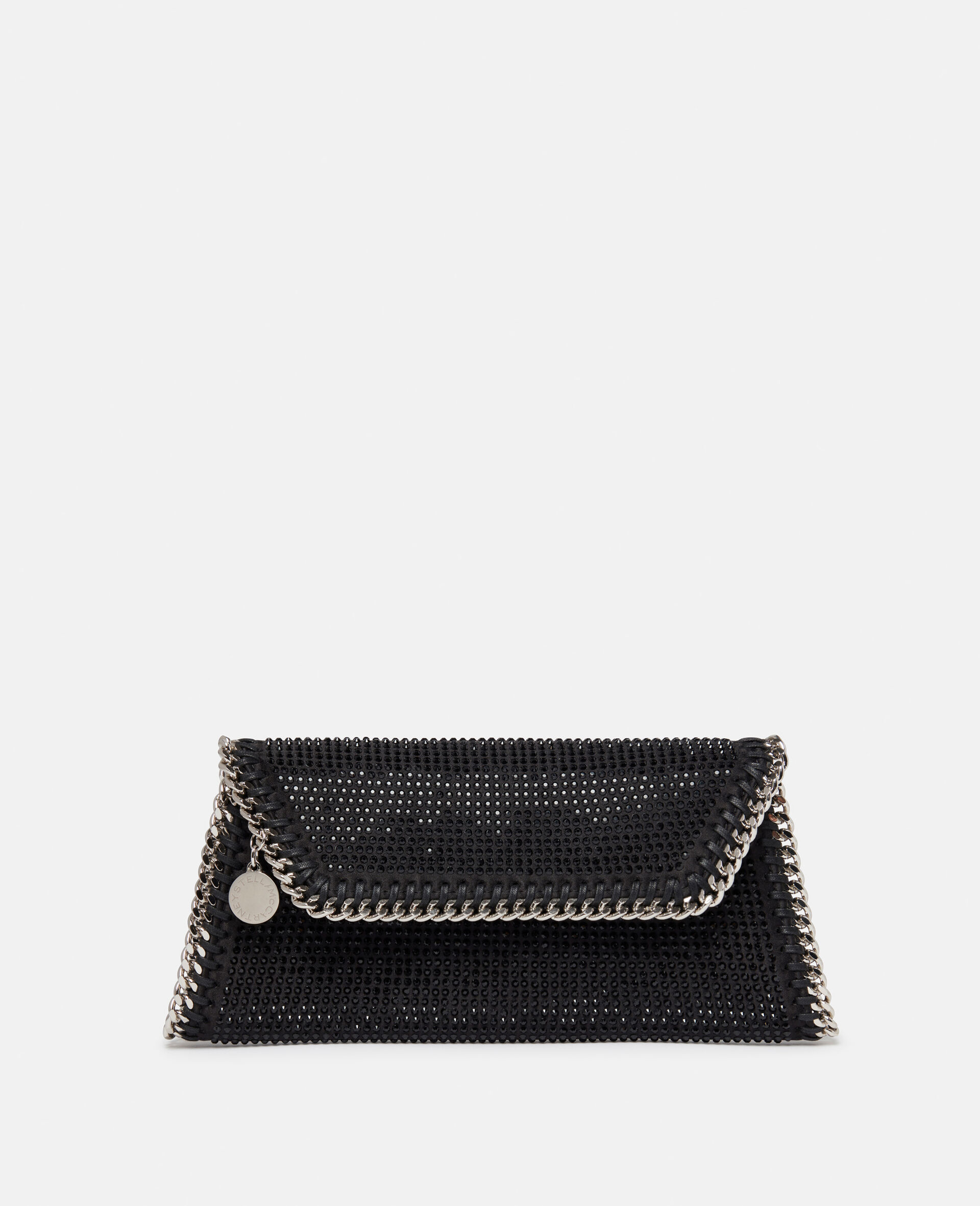 Falabella Crystal Hotfix Clutch-Black-large image number 0