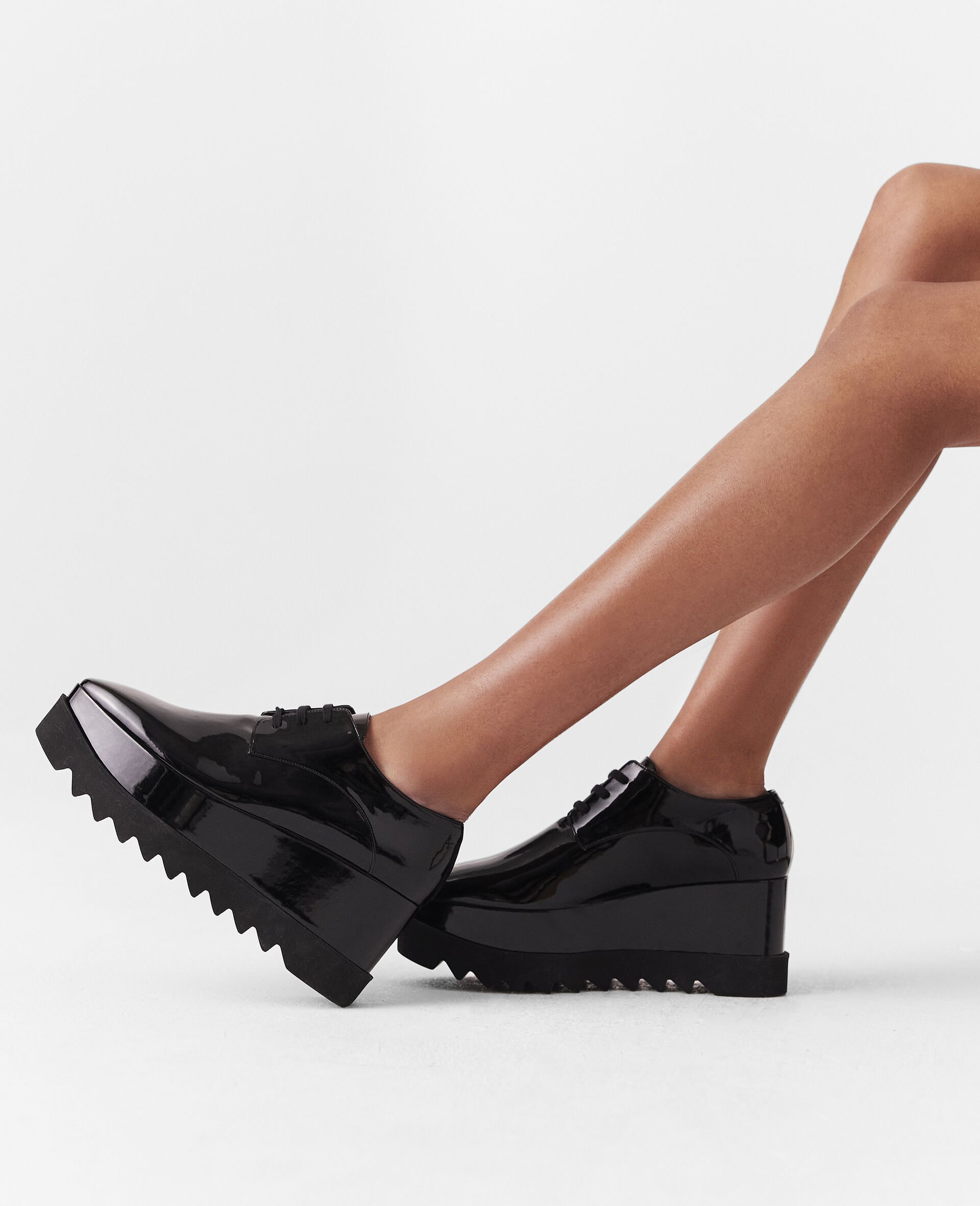 Limited Edition Elyse Monochrome Platforms-Black-model