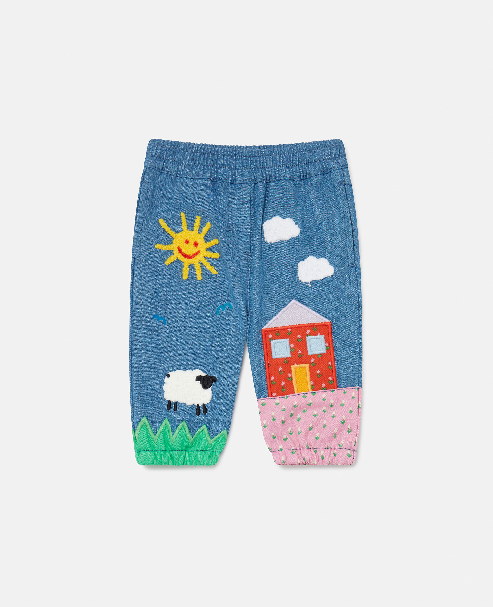 Farmyard Appliqué Joggers-Multicoloured-large image number 0