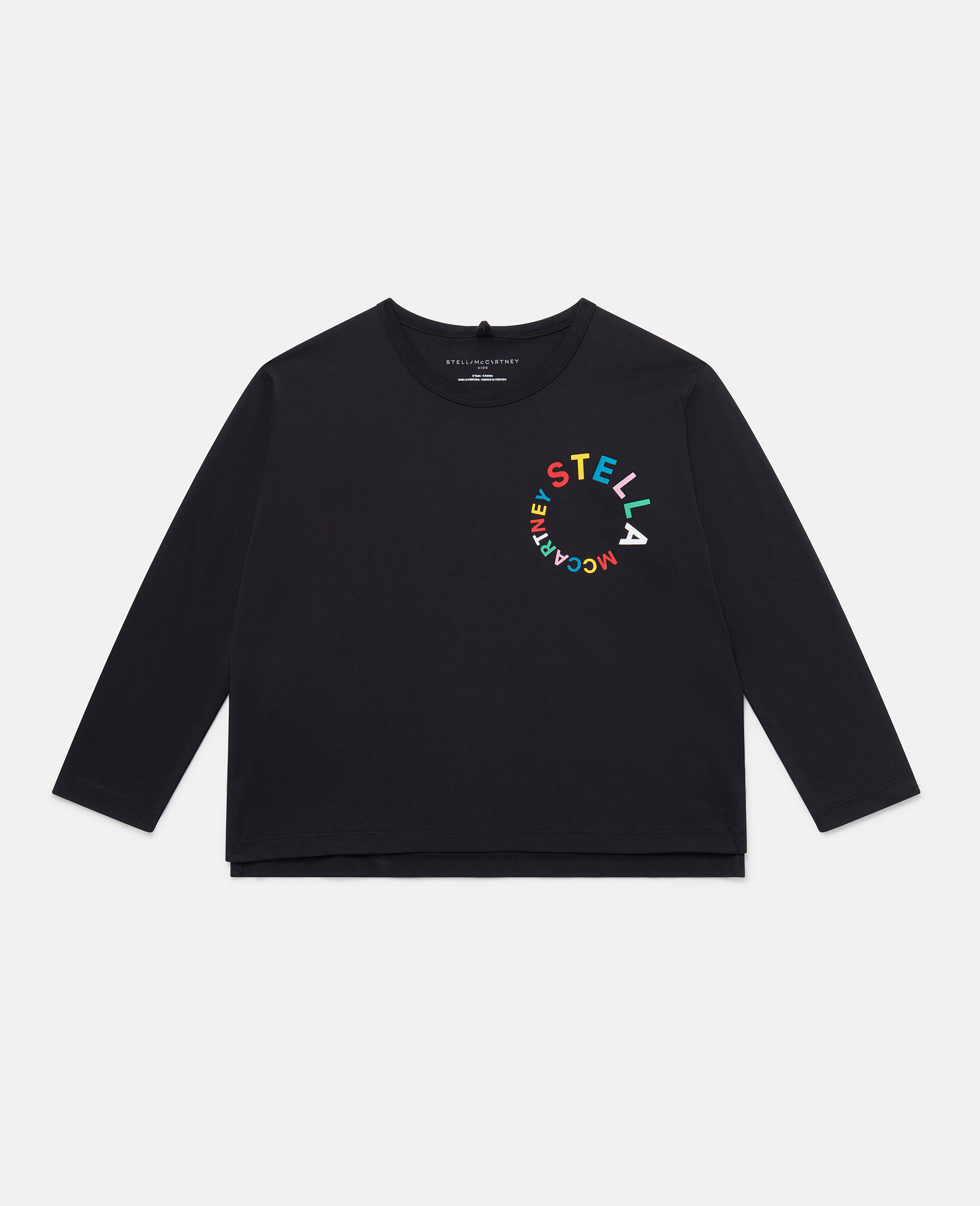 Logo Embroidery Long Sleeve T-Shirt-Black-large image number 0