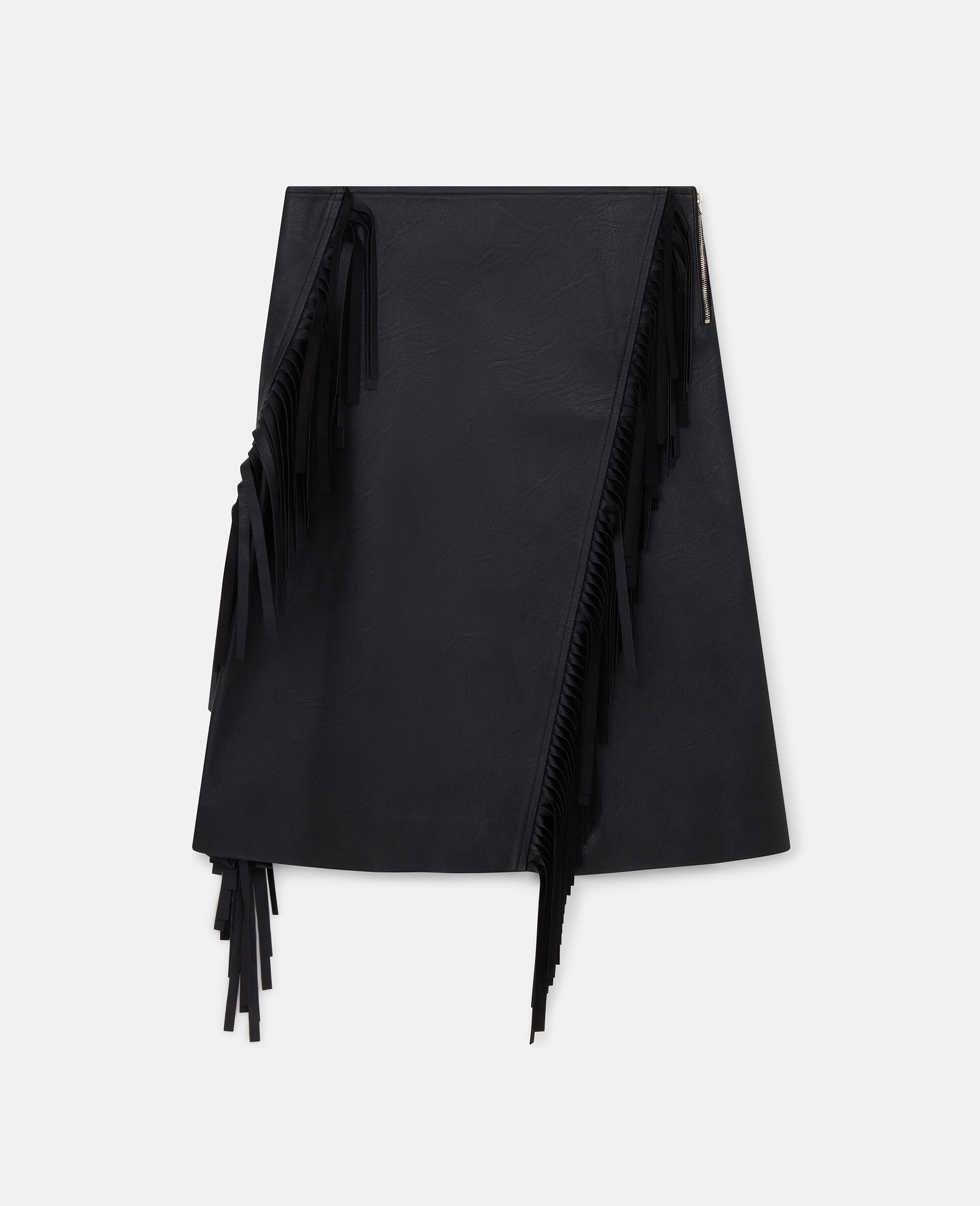 Fringe Alter Mat Midi Skirt-Black-large image number 0