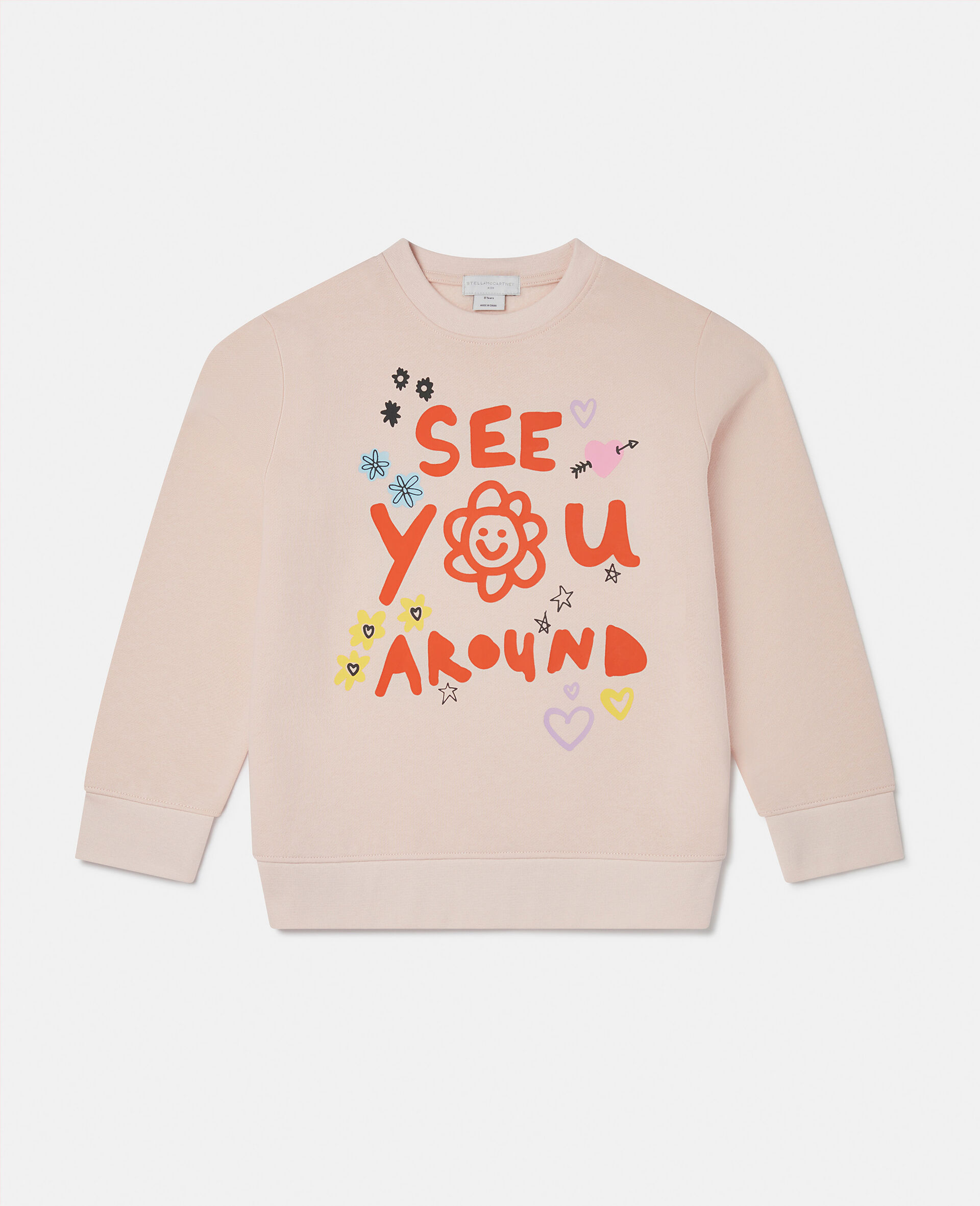 'See You Around' Slogan Sweatshirt-Pink-large image number 0