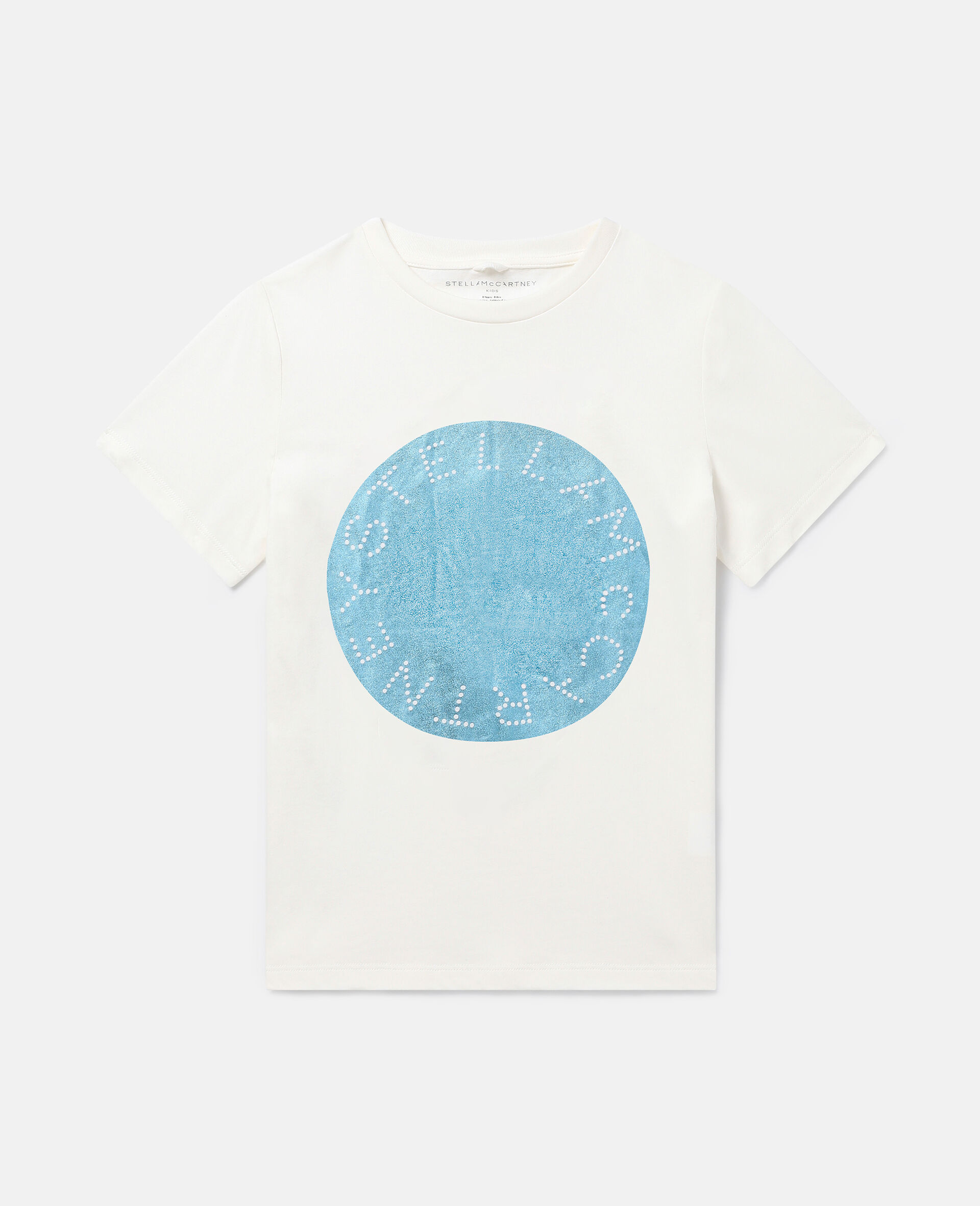 Metallic Logo Disc T-Shirt-Cream-large image number 0