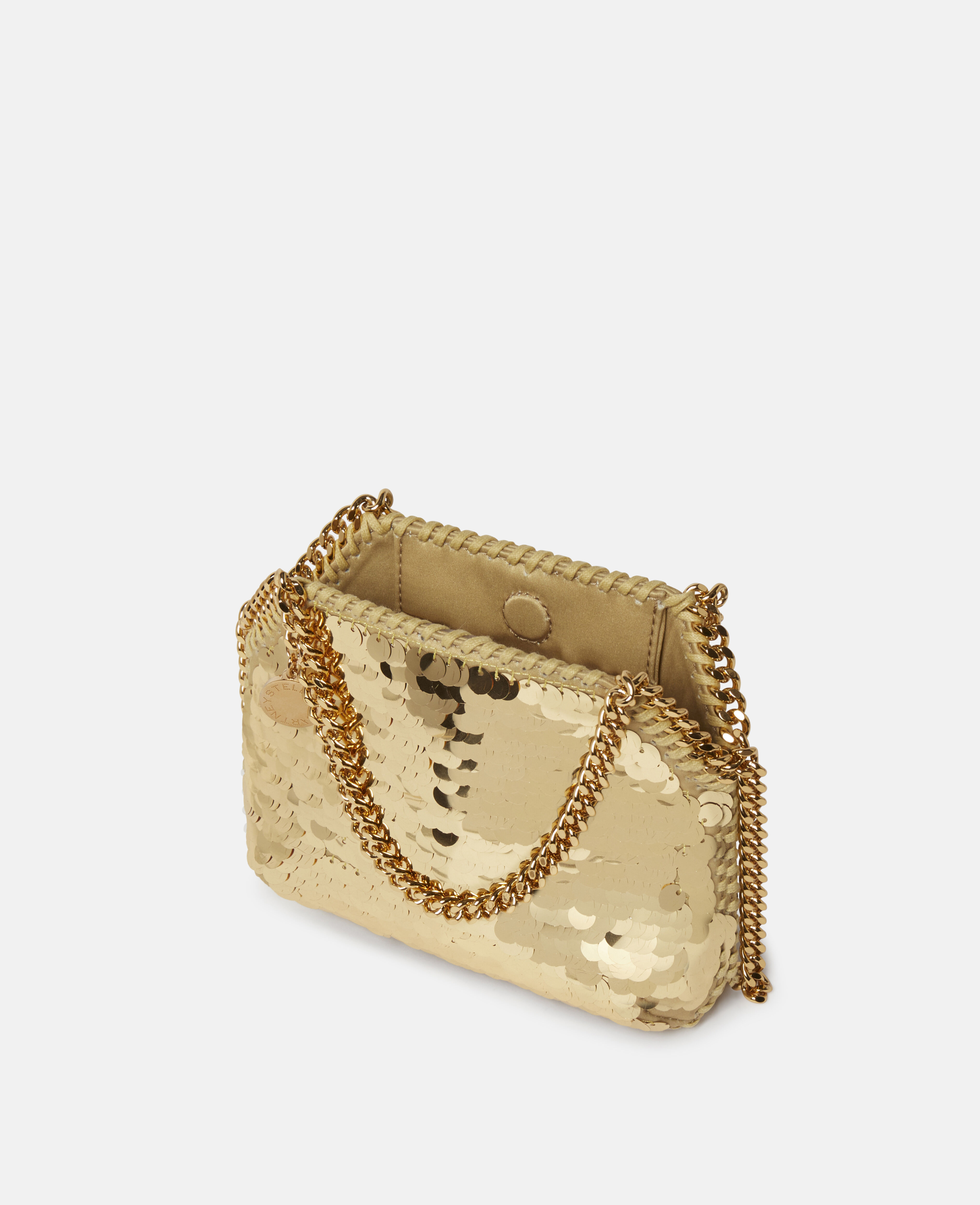 Women Gold Falabella Oversized Sequin Mini Tote Bag | Stella McCartney US