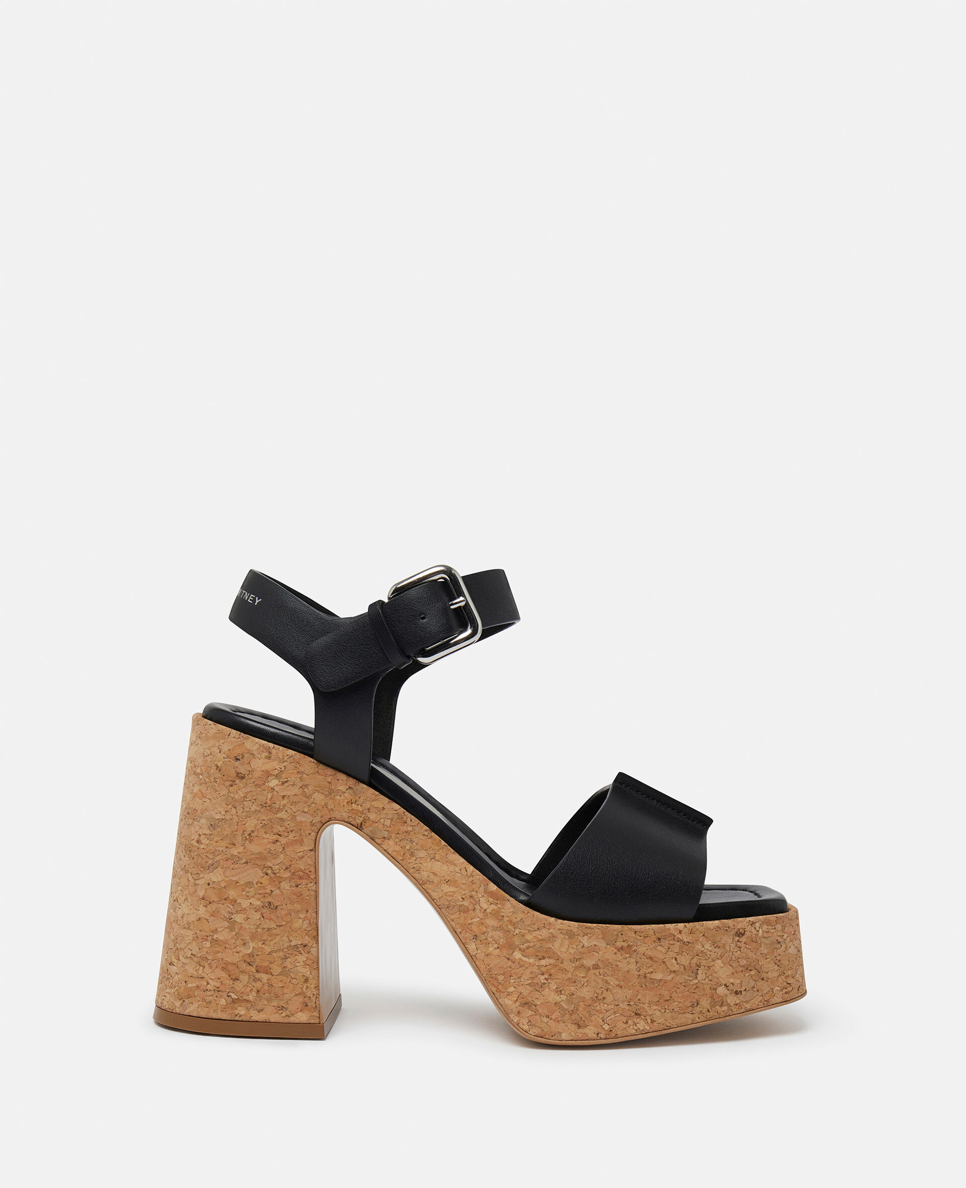 Skyla Buckled Platform Sandals-Black-large image number 0