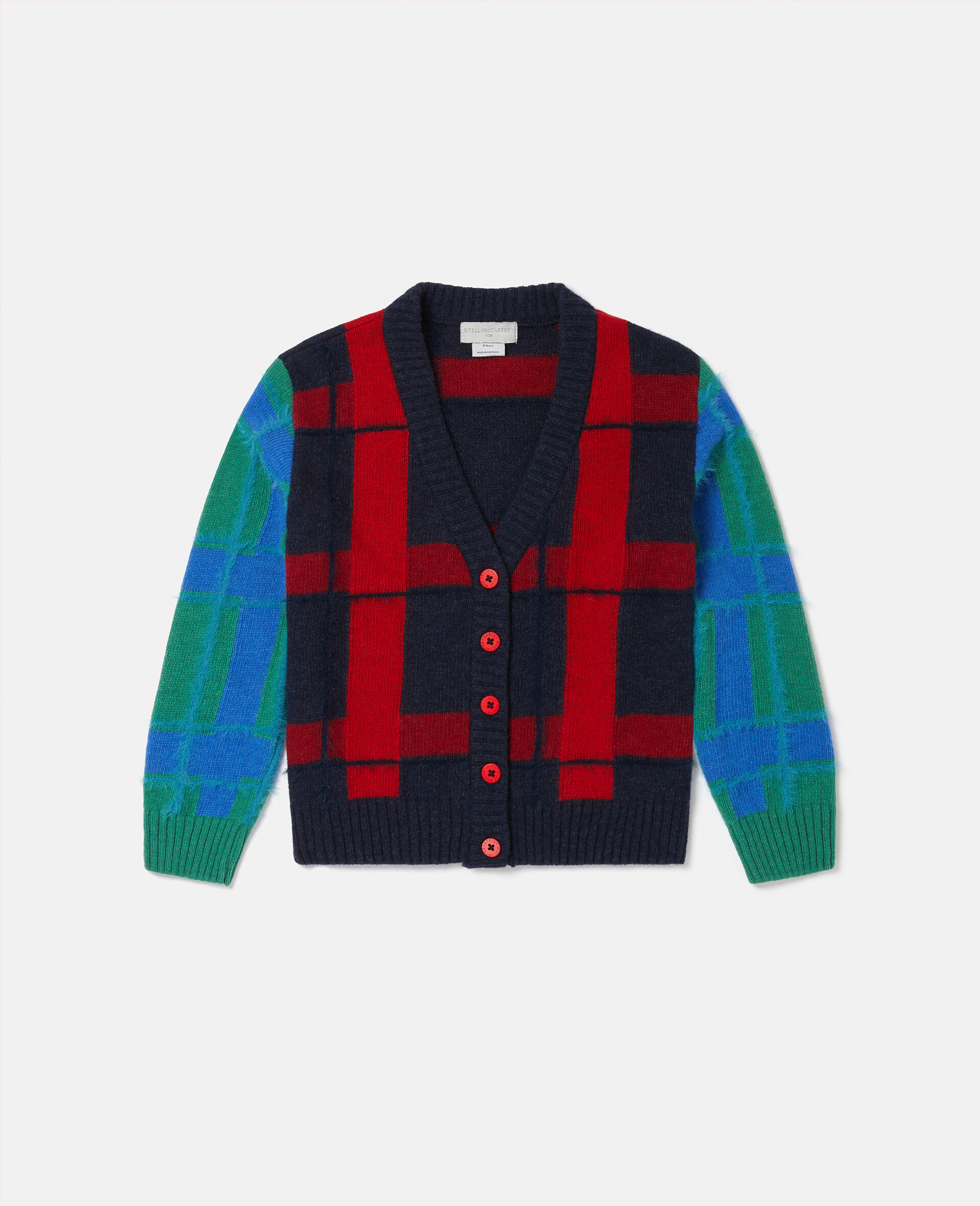 Checked Cardigan-Multicolour-large image number 0