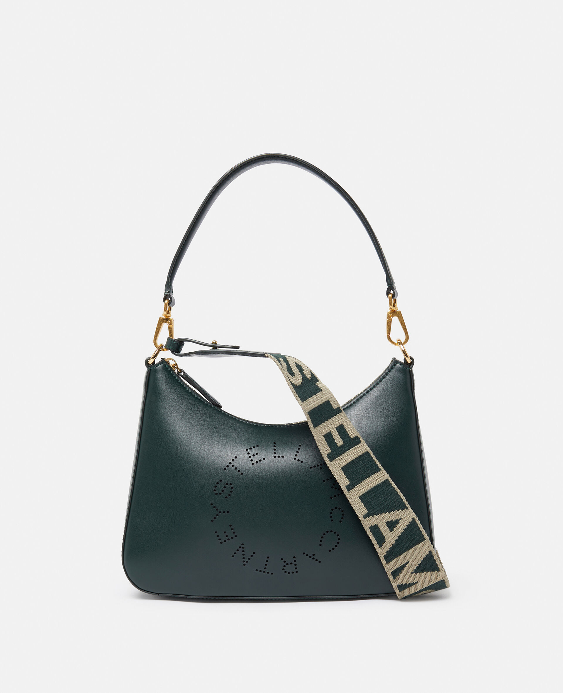 Logo Crossbody Shoulder Bag-Green-model