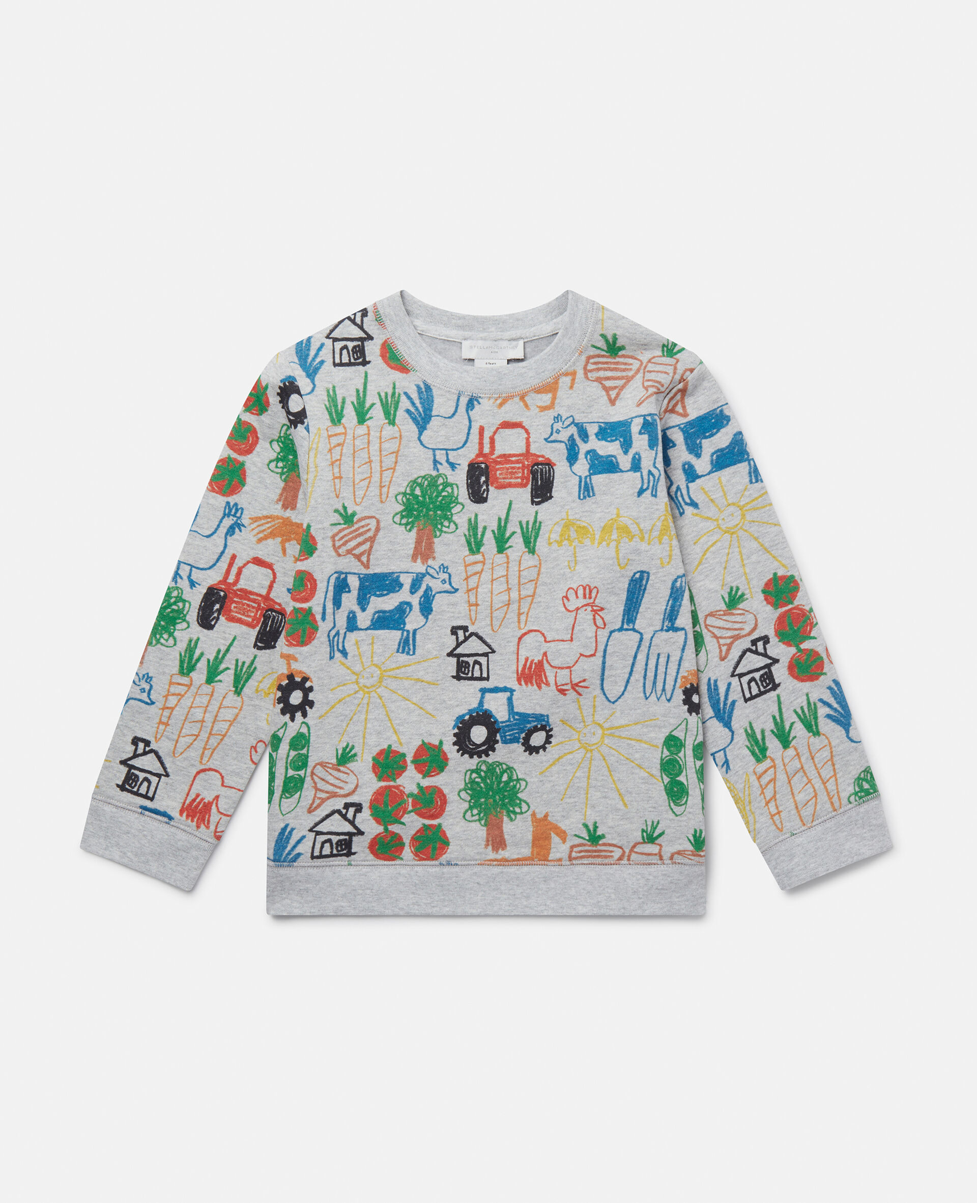 Farmyard Print Sweatshirt-Multicolour-large image number 0