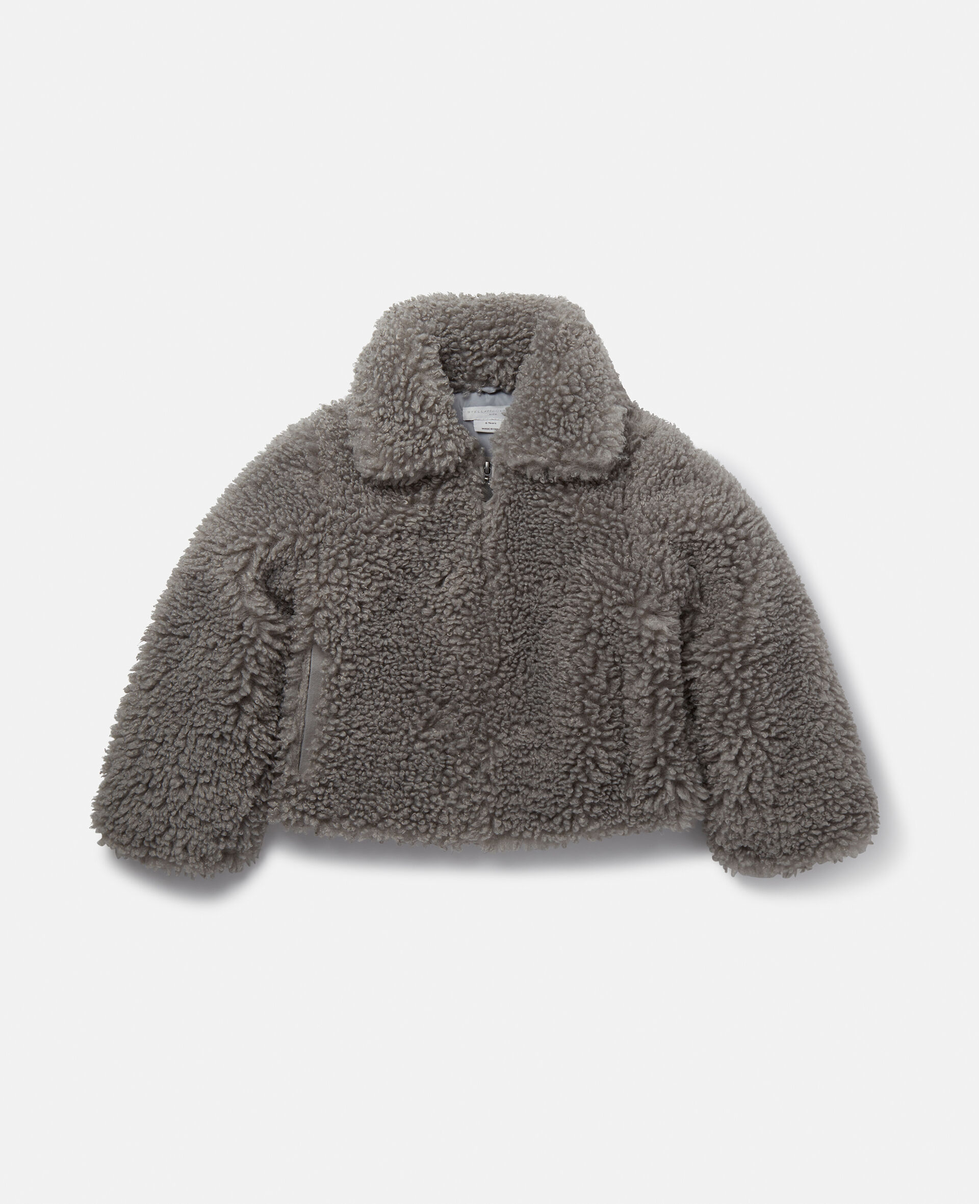 Manteau en peluche teddy-Gris-large image number 0