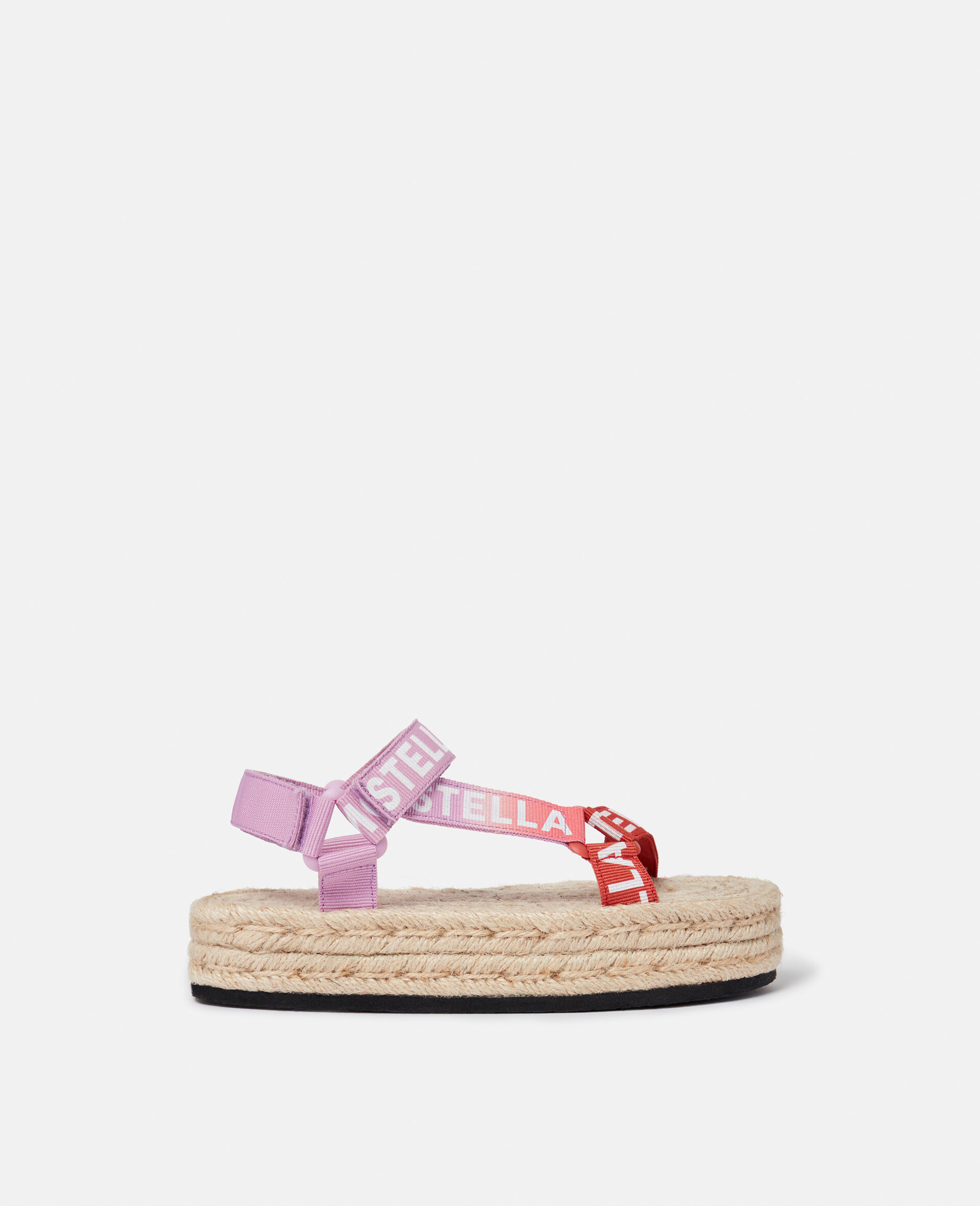 Logo Tape Platform Espadrille Sandals-Multicolour-large image number 0