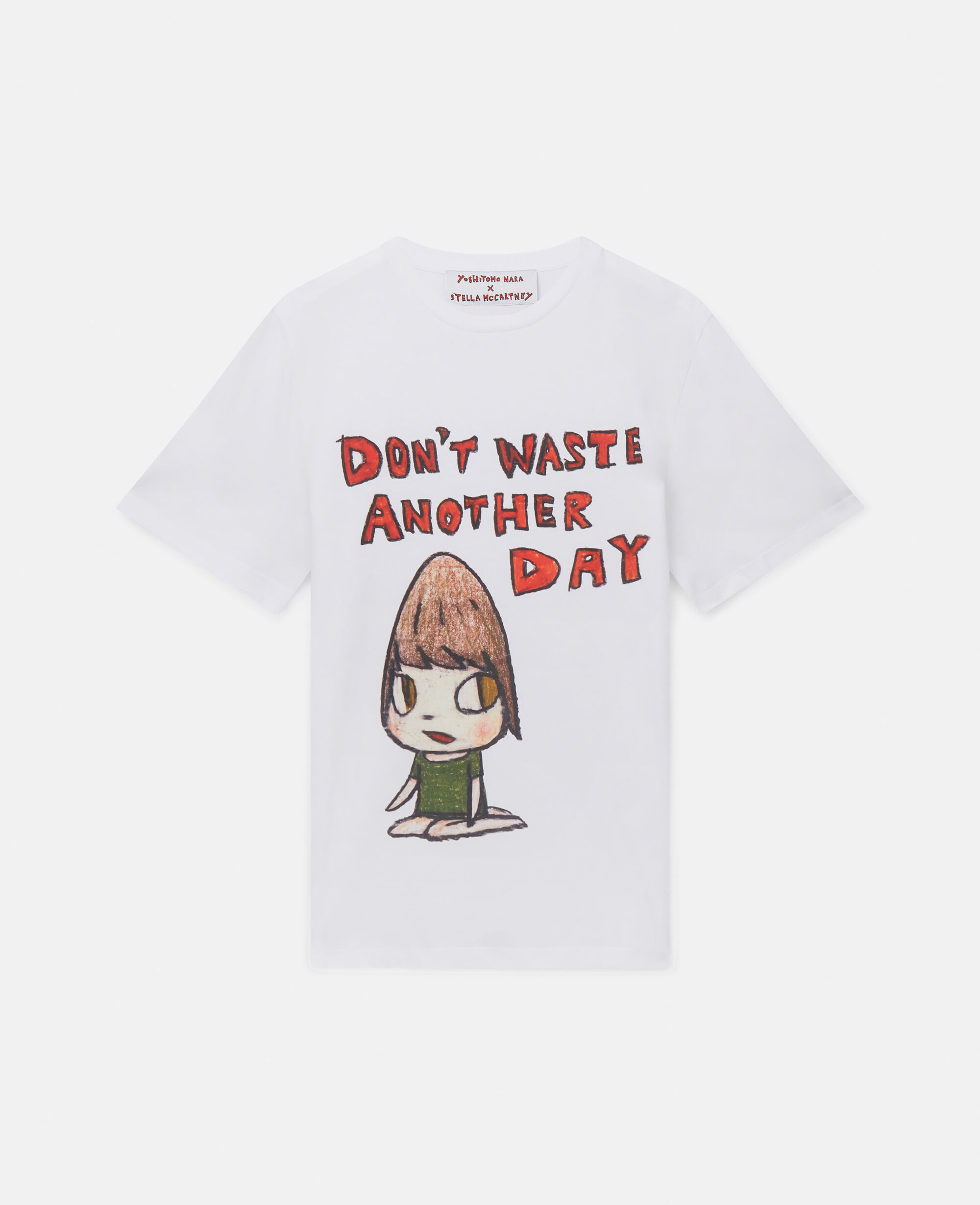 Women Pure White Don't Waste Another Day Slogan Oversized T-Shirt
