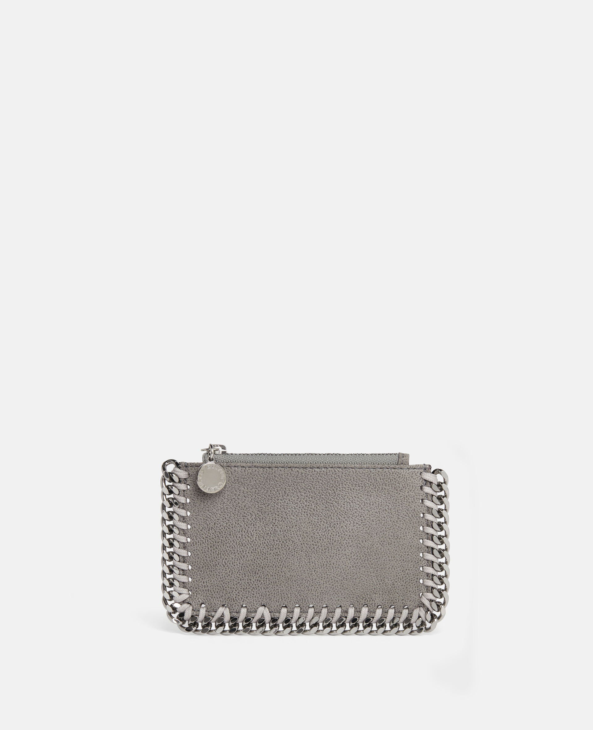 Falabella zipper Cardholder-Grey-model