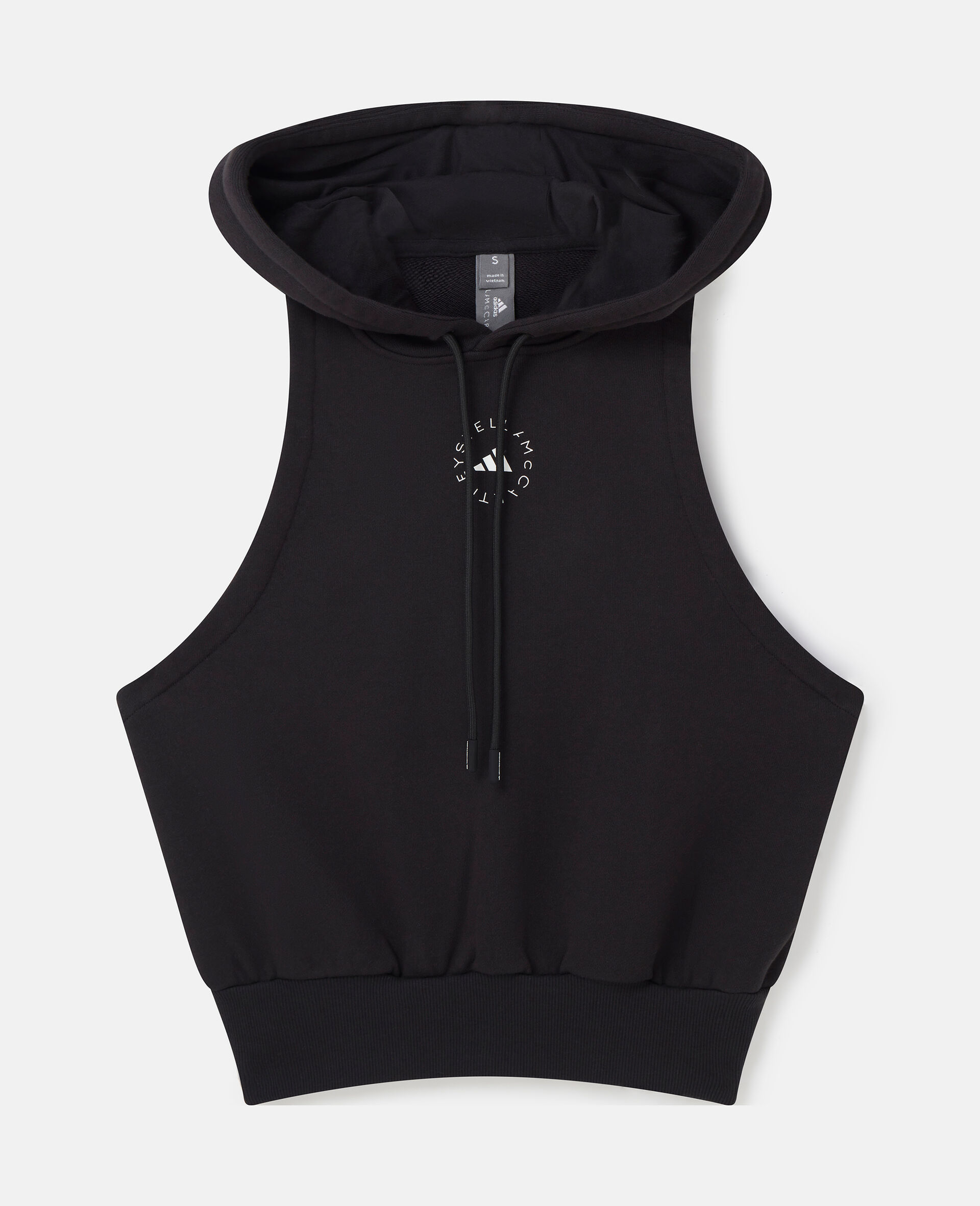 TrueCasuals Sportswear Sleeveless Hoodie-Black-large image number 0
