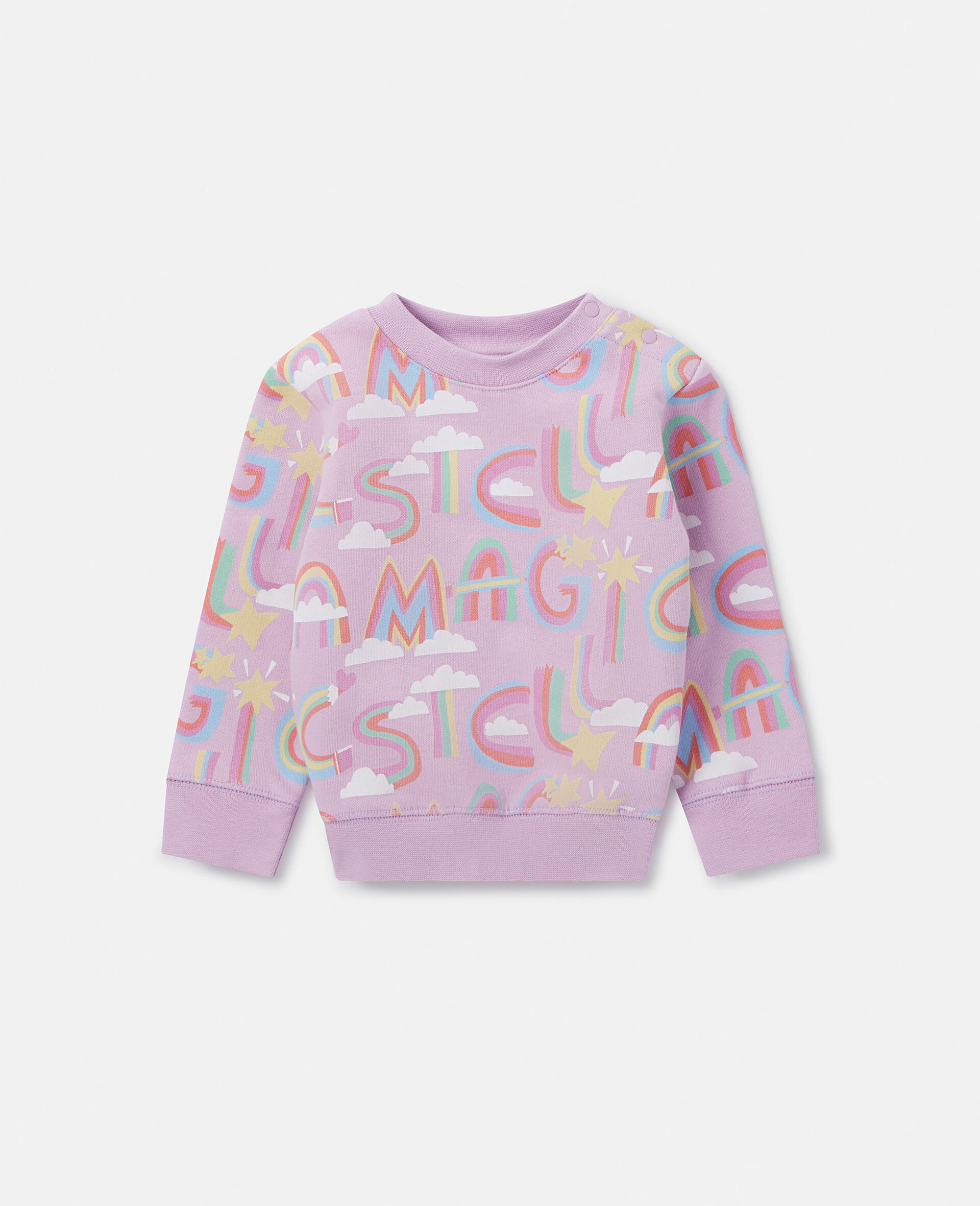 Rainbow Magic Print Sweatshirt-Purple-large image number 0