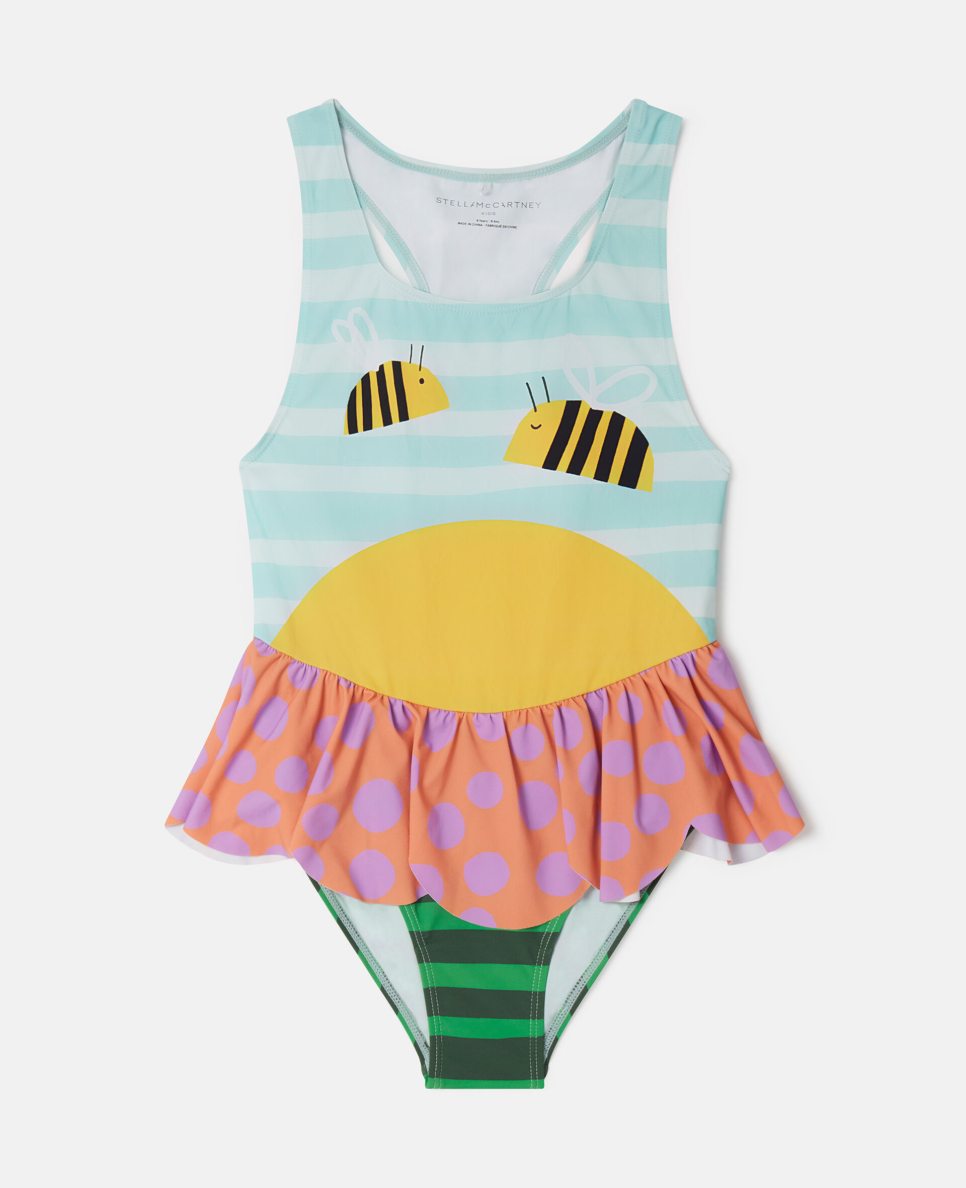 Bumblebee Landscape Print Swimsuit-Bunt-model